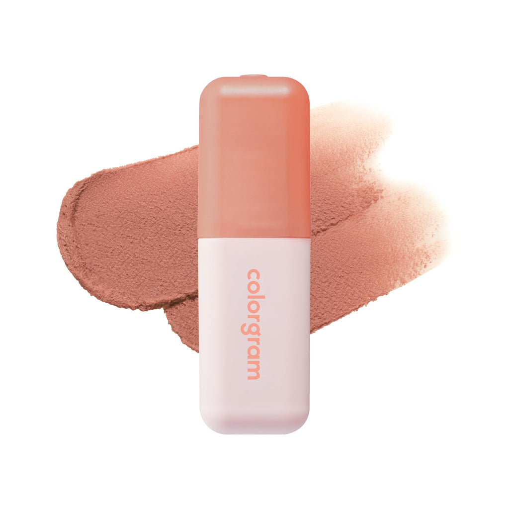 COLORGRAM Nude Blur Tint 01 Salmon Beige – Soft Velvet Matte Lip & Cheek Tint, Lightweight, 24H Wear
