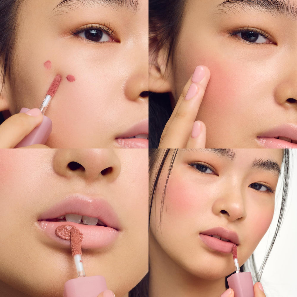 COLORGRAM Nude Blur Tint 01 Salmon Beige – Soft Velvet Matte Lip & Cheek Tint, Lightweight, 24H Wear