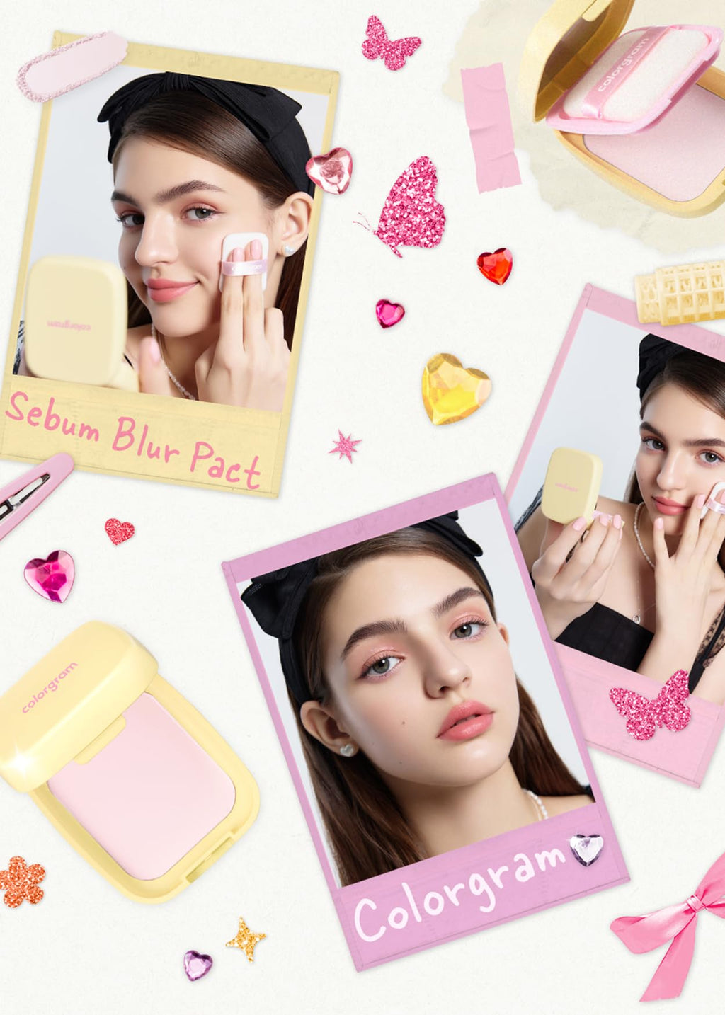 Colorgram Sebum Retouching Blur Pact — Poreless Matte Setting Powder for Normal to Oily Skin