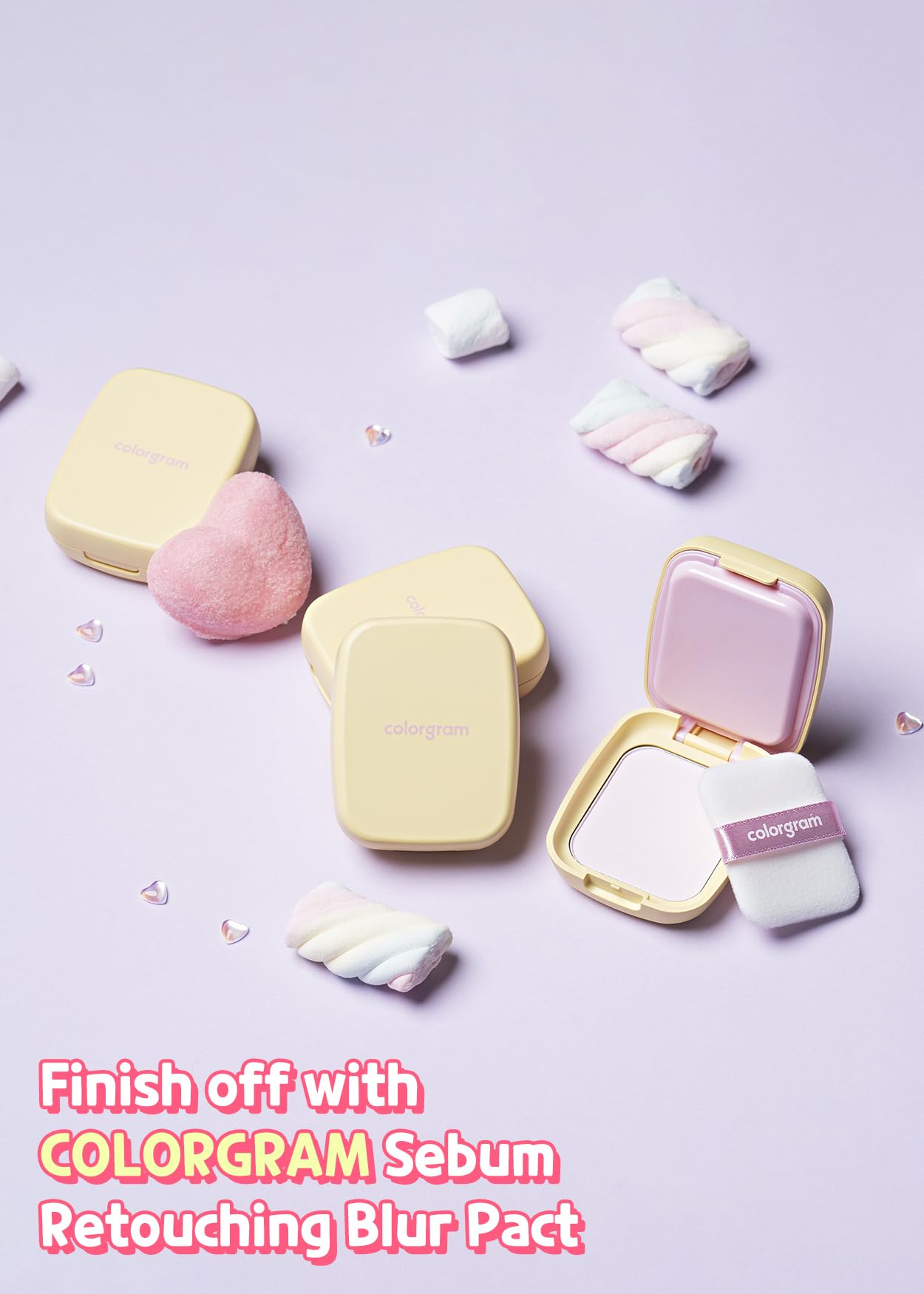 Colorgram Sebum Retouching Blur Pact — Poreless Matte Setting Powder for Normal to Oily Skin