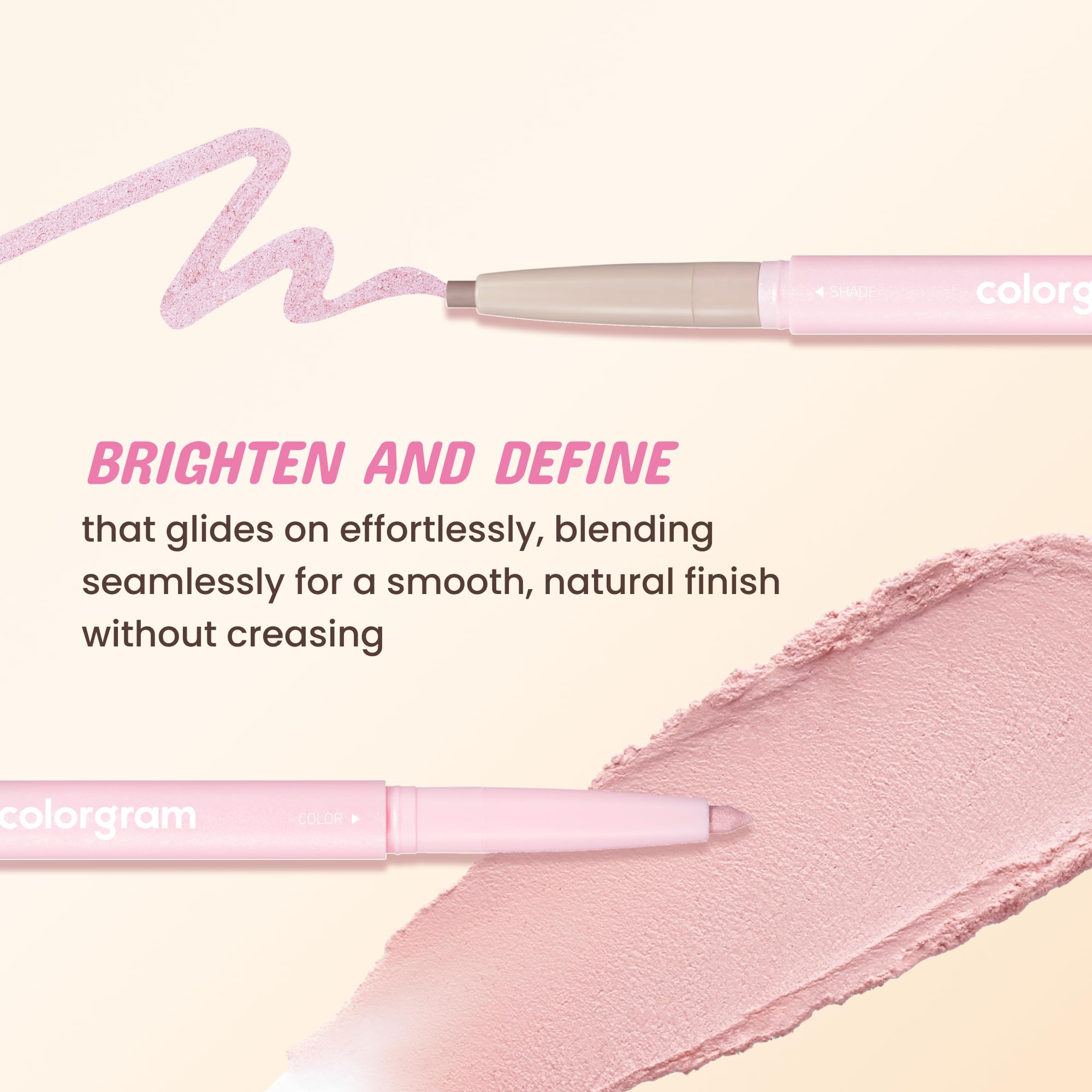 COLORGRAM Under Eye Highlighter Stick 06 Cool Pink – Silky-Smooth, Long-Lasting Contour