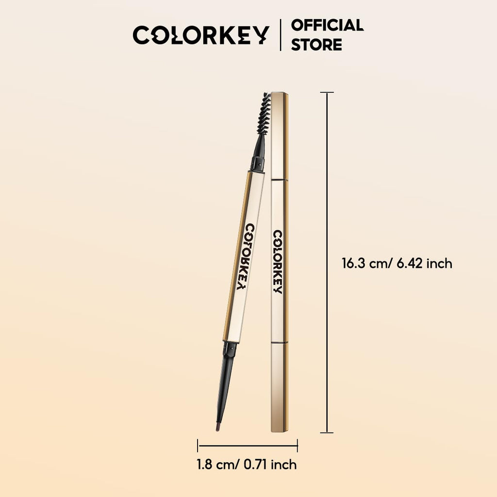COLORKEY Contour Sketch Eyebrow Pencil – Retractable, Triangular Core, Long-Lasting Earth Brown