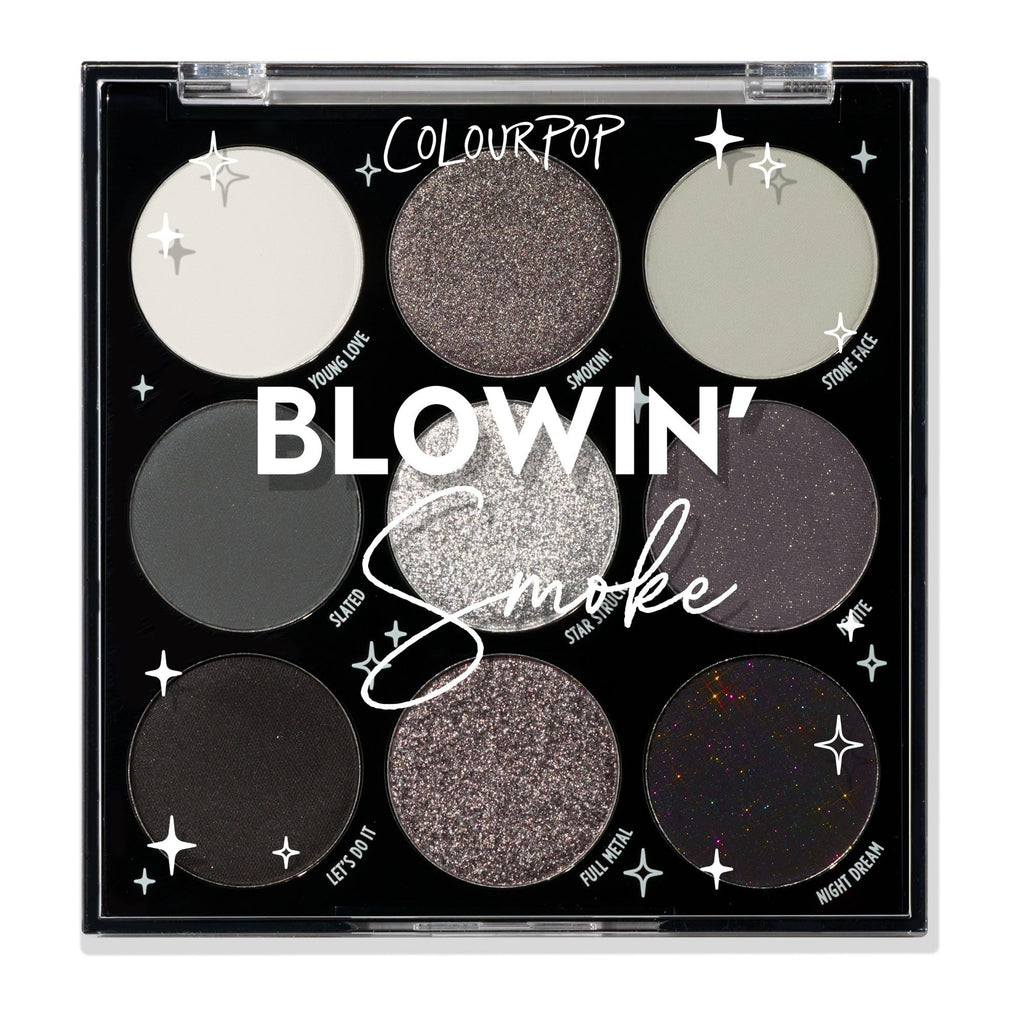 ColourPop Blowin' Smoke Eyeshadow Palette – Silver & Smokey Eye, 0.3 oz