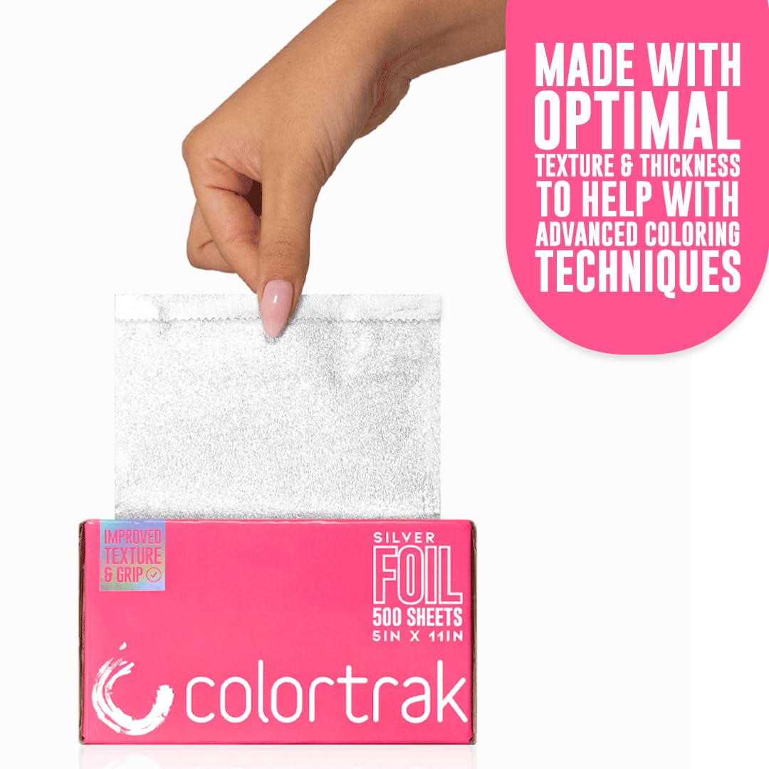 Colortrak Embossed Silver Aluminum Foil Pop-Up Dispenser – 12 Boxes, 6000 Pre-Cut 5x11 Sheets