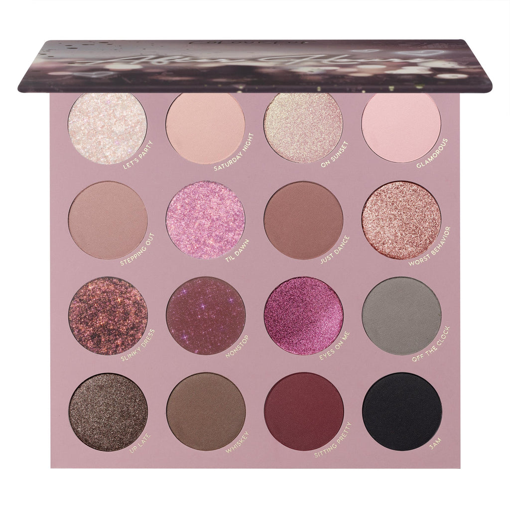 ColourPop After Hours Eyeshadow Palette – Smoky Mauve Matte, Metallic & Glitter Finishes