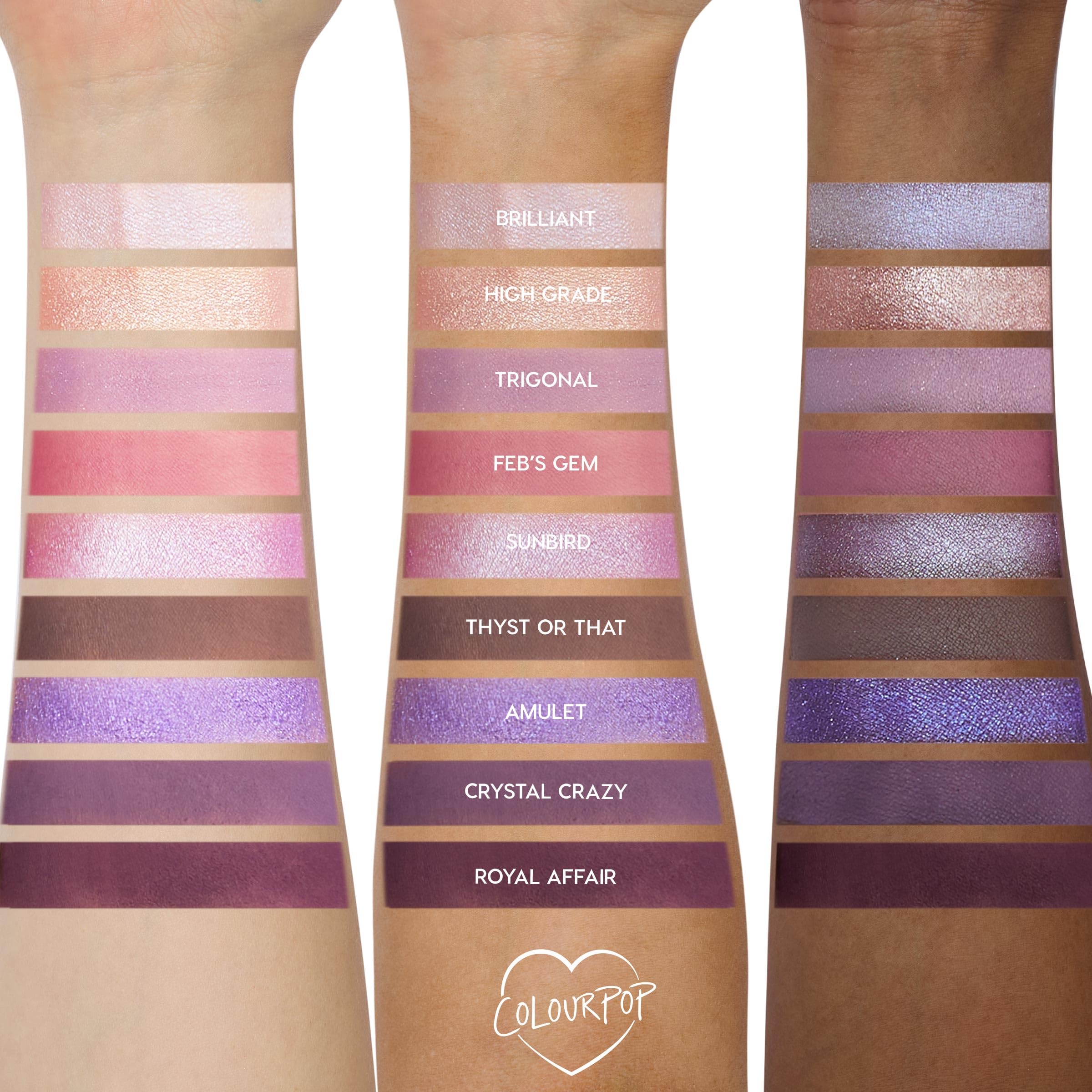 ColourPop All Amethyst Eyeshadow Palette – Metallic Opalescent Duo-Chrome Purples