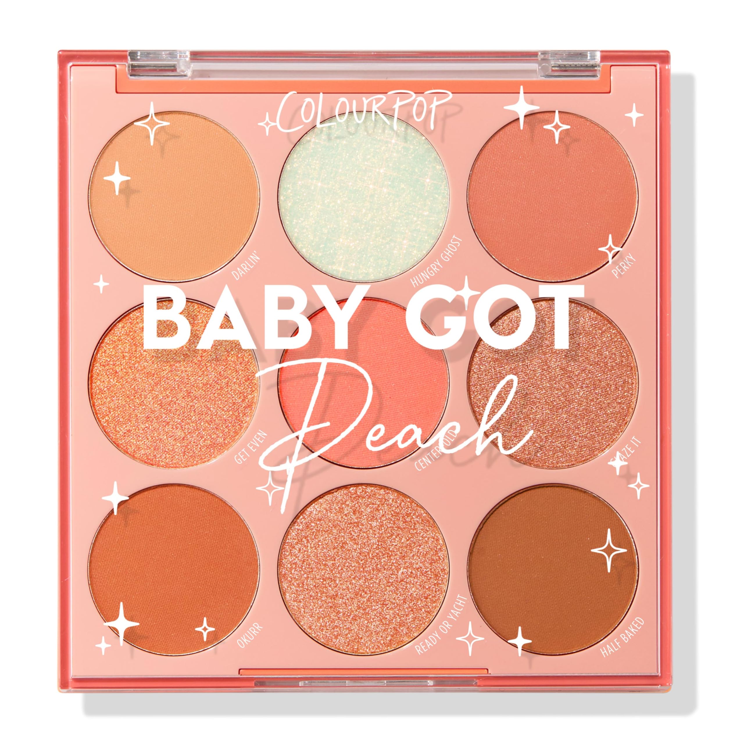 ColourPop Baby Got Peach Eyeshadow Palette – Orange & Coral (9 Sh shades) Matte, Metallic & Glitter – 0.3 oz