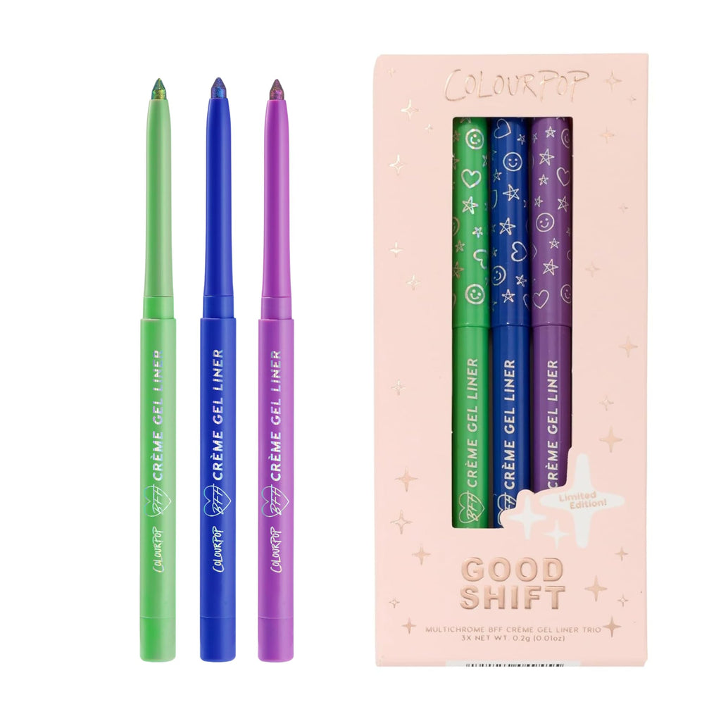 ColourPop BFF Crème Gel Waterproof Chrome Eyeliner Kit — 18HR Wear, 3 Shifting Shades
