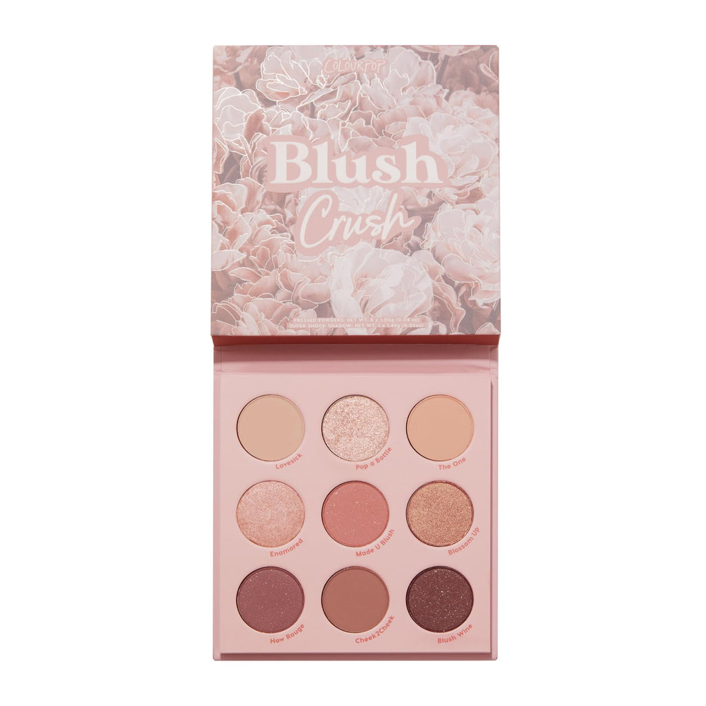 ColourPop Blush Crush Eyeshadow Palette – Brown, Gold & Pink, High-Pigment & Long-Wearing