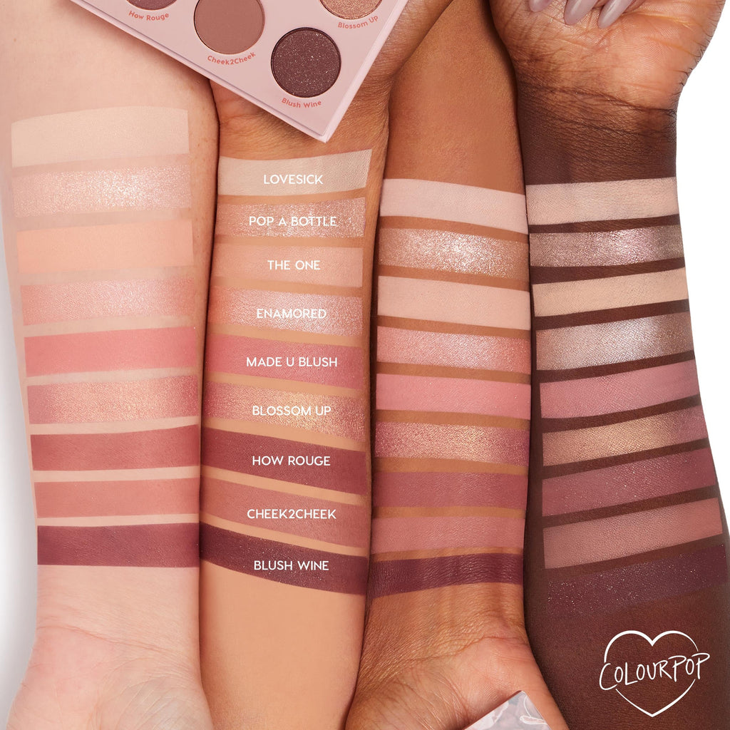 ColourPop Blush Crush Eyeshadow Palette – Brown, Gold & Pink, High-Pigment & Long-Wearing
