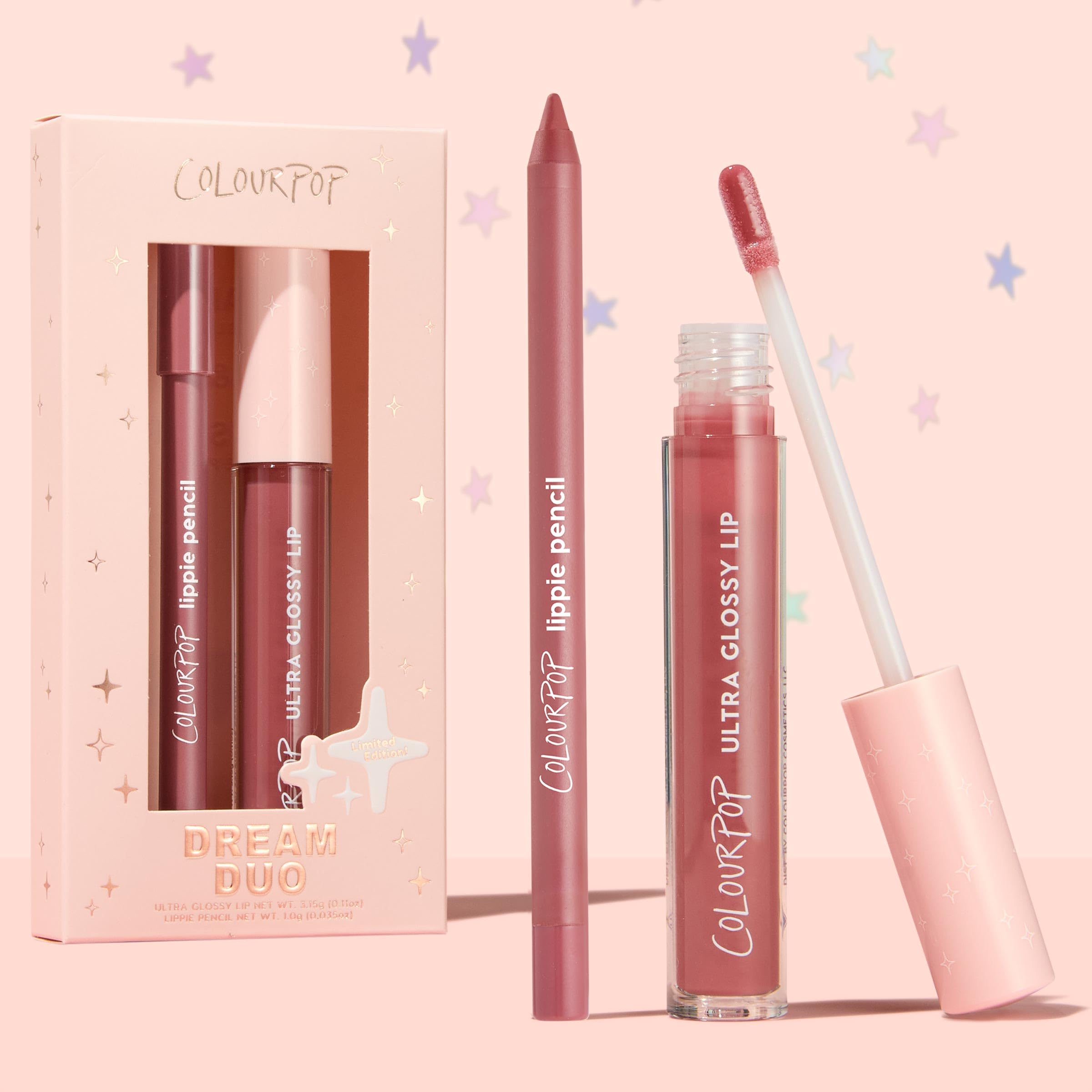 ColourPop Dream Duo Lip Kit – Five Stars Lippie Pencil + Pasadena Ultra Glossy Lip