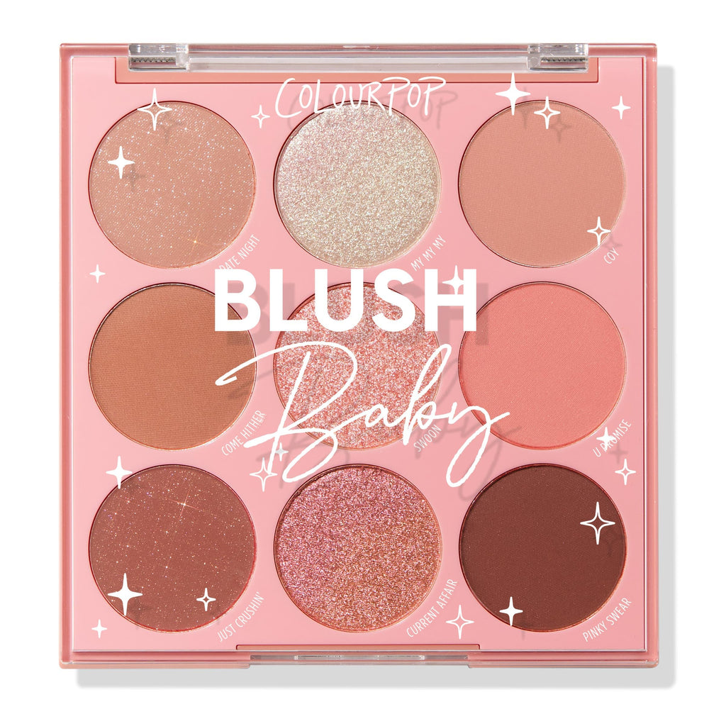 ColourPop Eyeshadow Palette Blush Baby – Multi-Finish Eye Makeup (Matte, Metallic, Matte Sparkle & Glitter) Long-Wearing