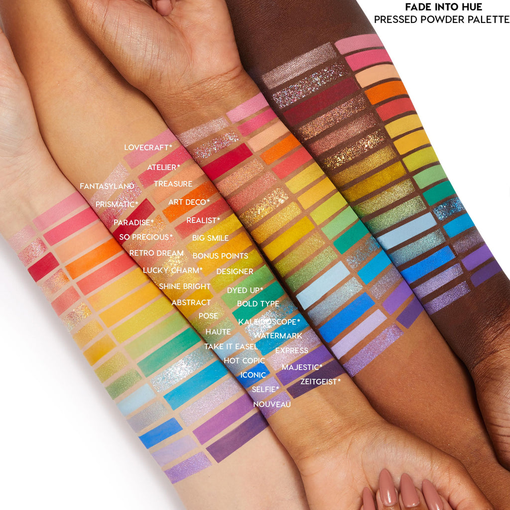 ColourPop Fade Into Hue Eyeshadow Palette – Matte, Metallic & Glitter Finishes, Long-Wearing