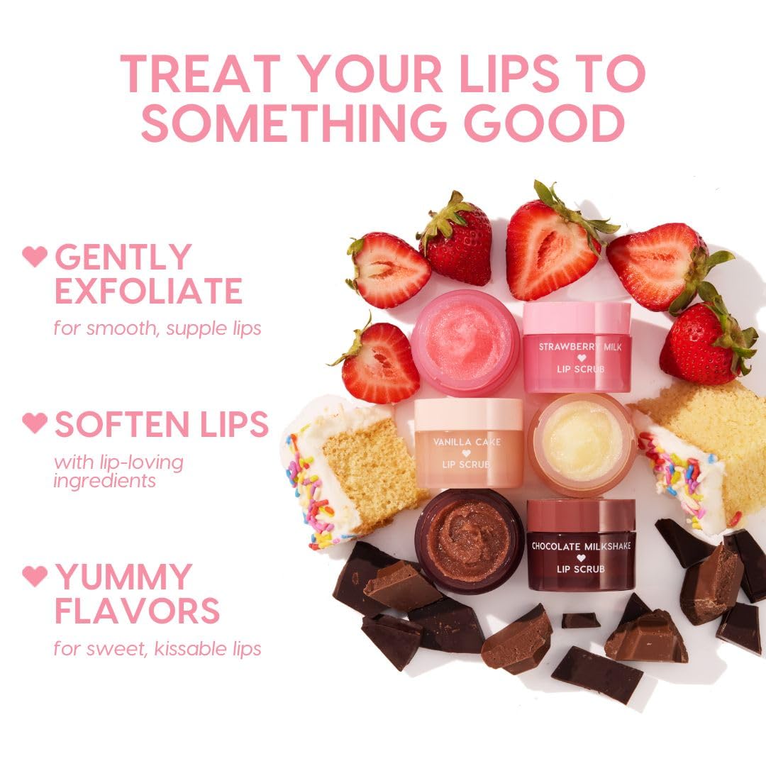 ColourPop Fresh Kiss Exfoliating Lip Scrub – Vanilla Cake, Nourishing Lip Buff (0.37 oz)