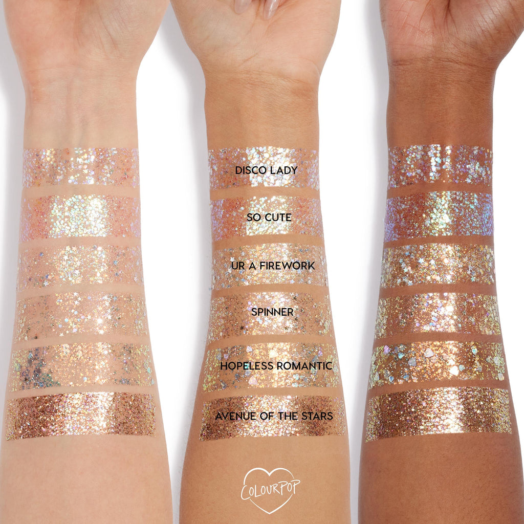 ColourPop Glitterally Obsessed Body Glitter Gel – Multi-Colored Sparkle, Self-Adhering Gel (0.06 oz)