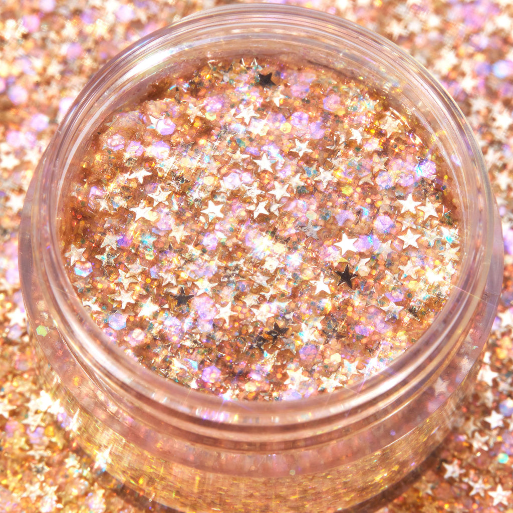 ColourPop Glitterally Obsessed Body Glitter Gel – Multi-Colored Sparkle, Self-Adhering Gel (0.06 oz)