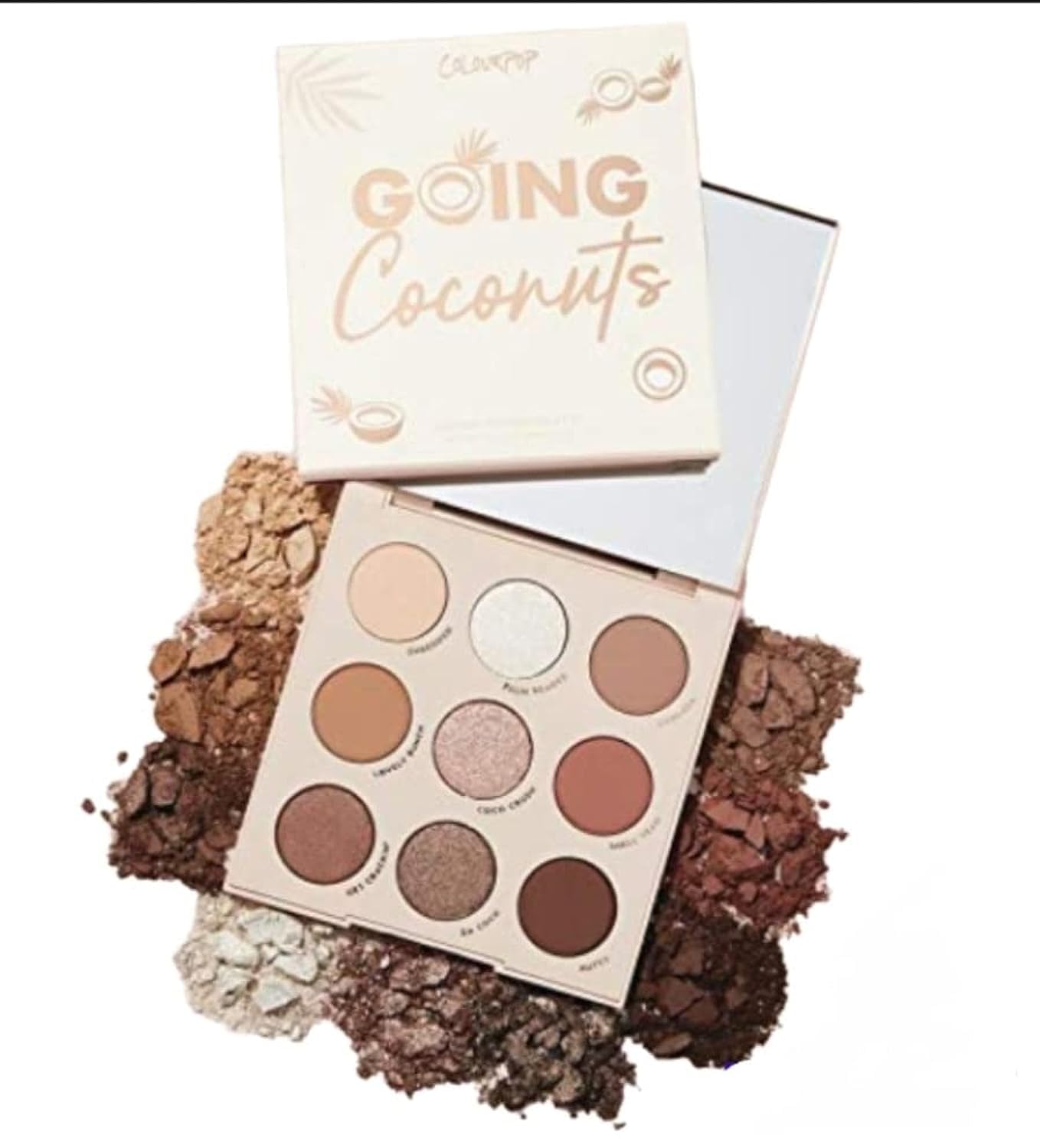 ColourPop Going Coconuts 9-Pan Eyeshadow Palette – Full Size, No Box