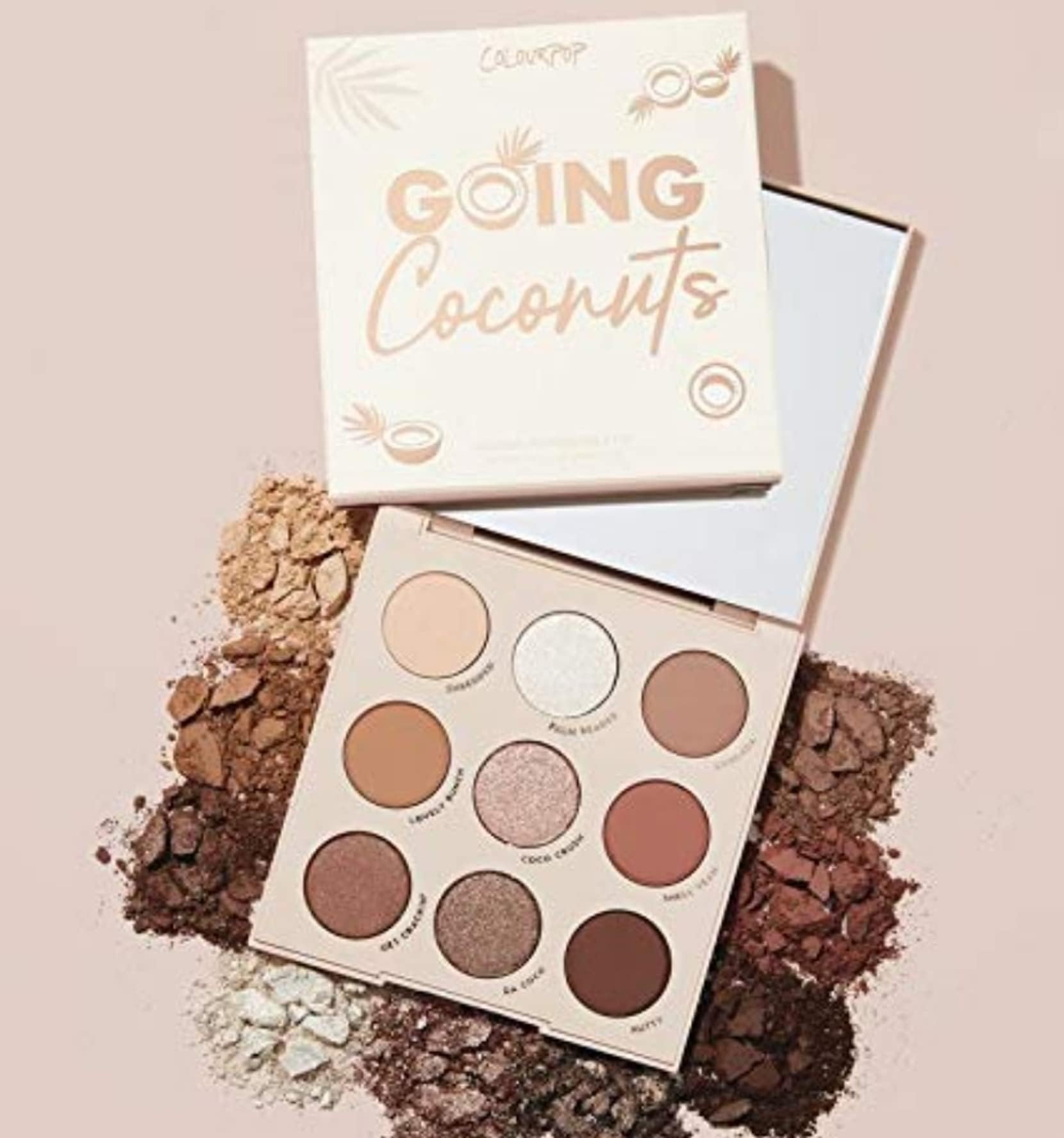 ColourPop Going Coconuts 9-Pan Eyeshadow Palette – Full Size, No Box