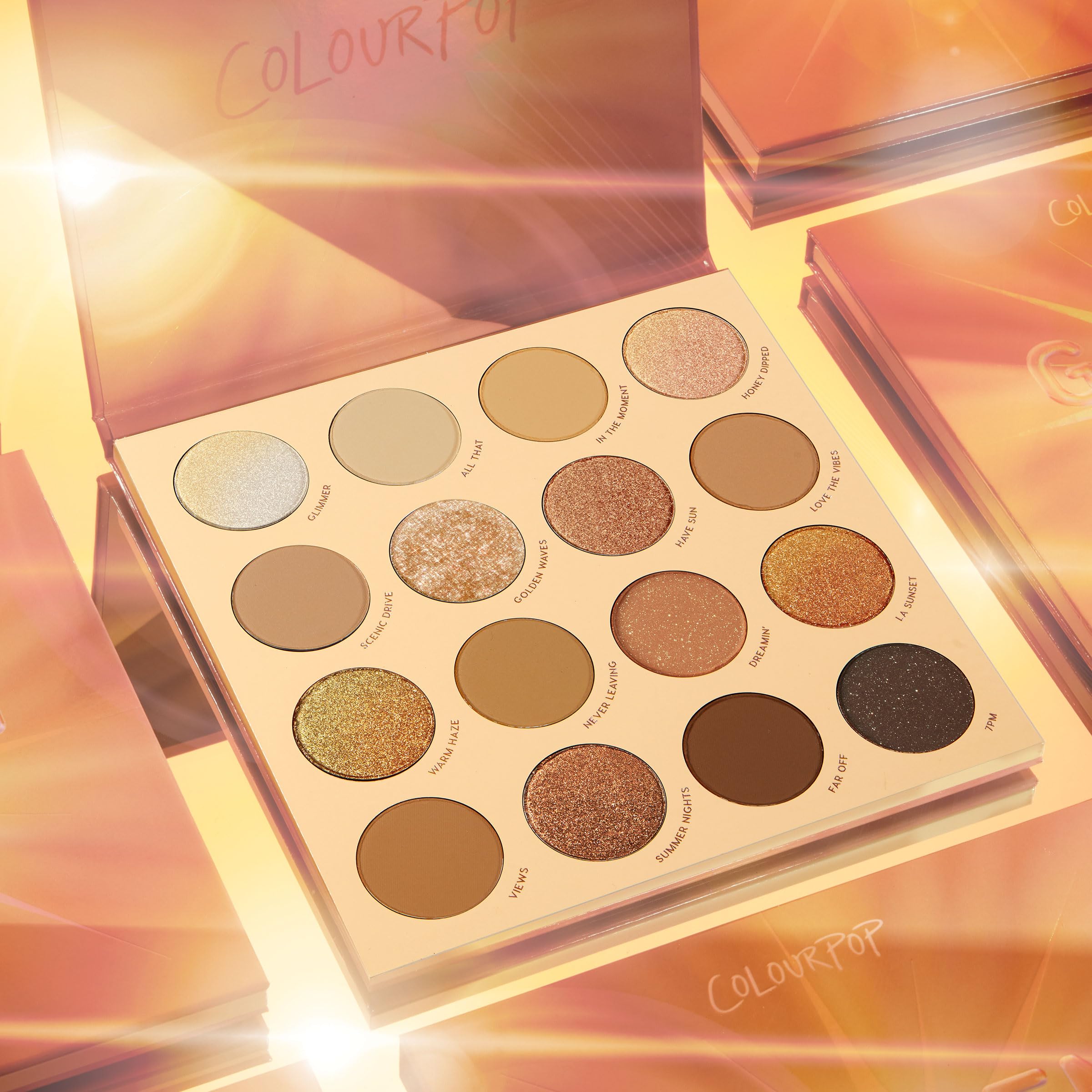 ColourPop Golden Hour Eyeshadow Palette – Sunset Tones, High-Pigment
