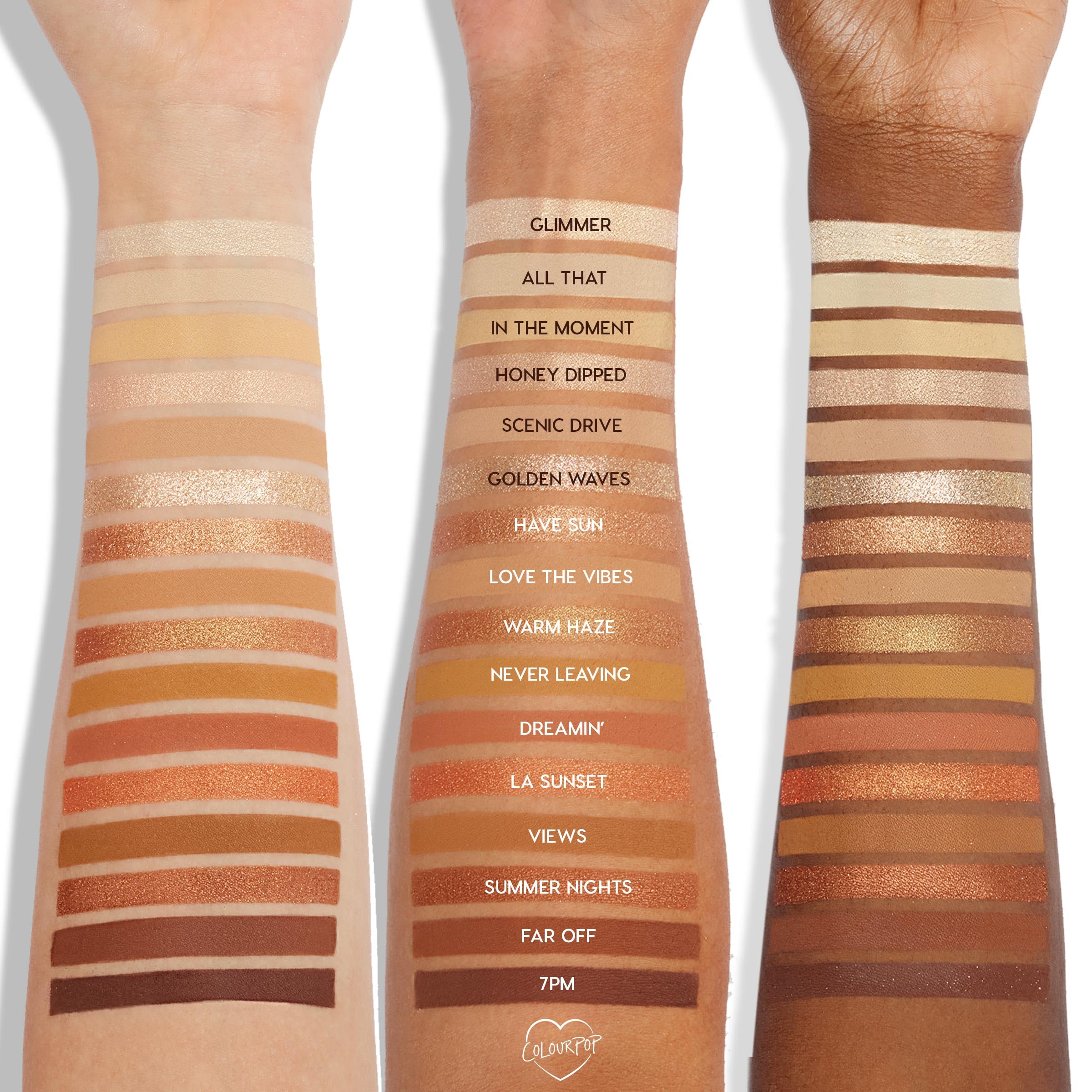ColourPop Golden Hour Eyeshadow Palette – Sunset Tones, High-Pigment