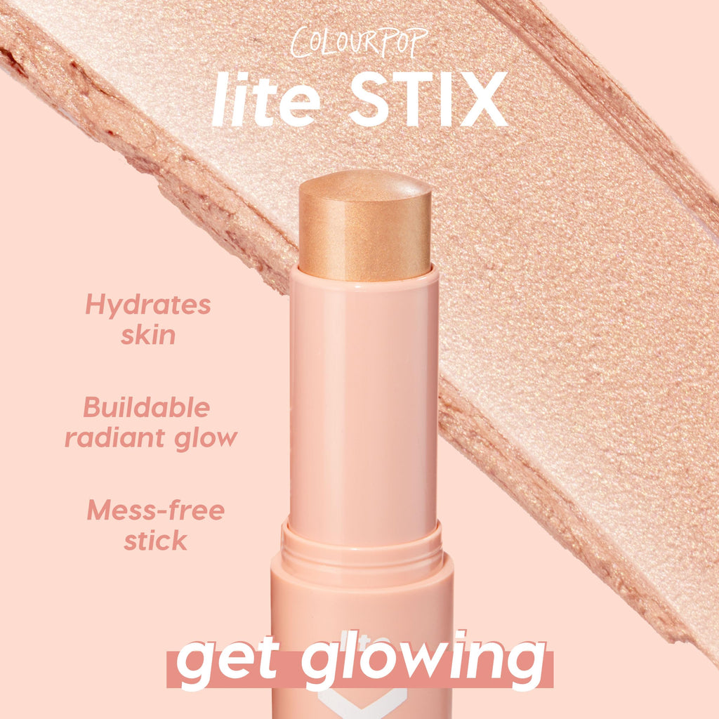ColourPop Lite Stix Cream Highlighter – Blendable Dewy Glow (0.33 oz) Ignite