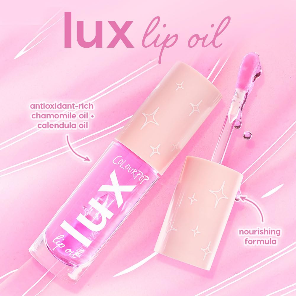ColourPop Lux Lip Oil – Hydrating Sheer Tint, Non-Greasy Shine (0.16 oz)
