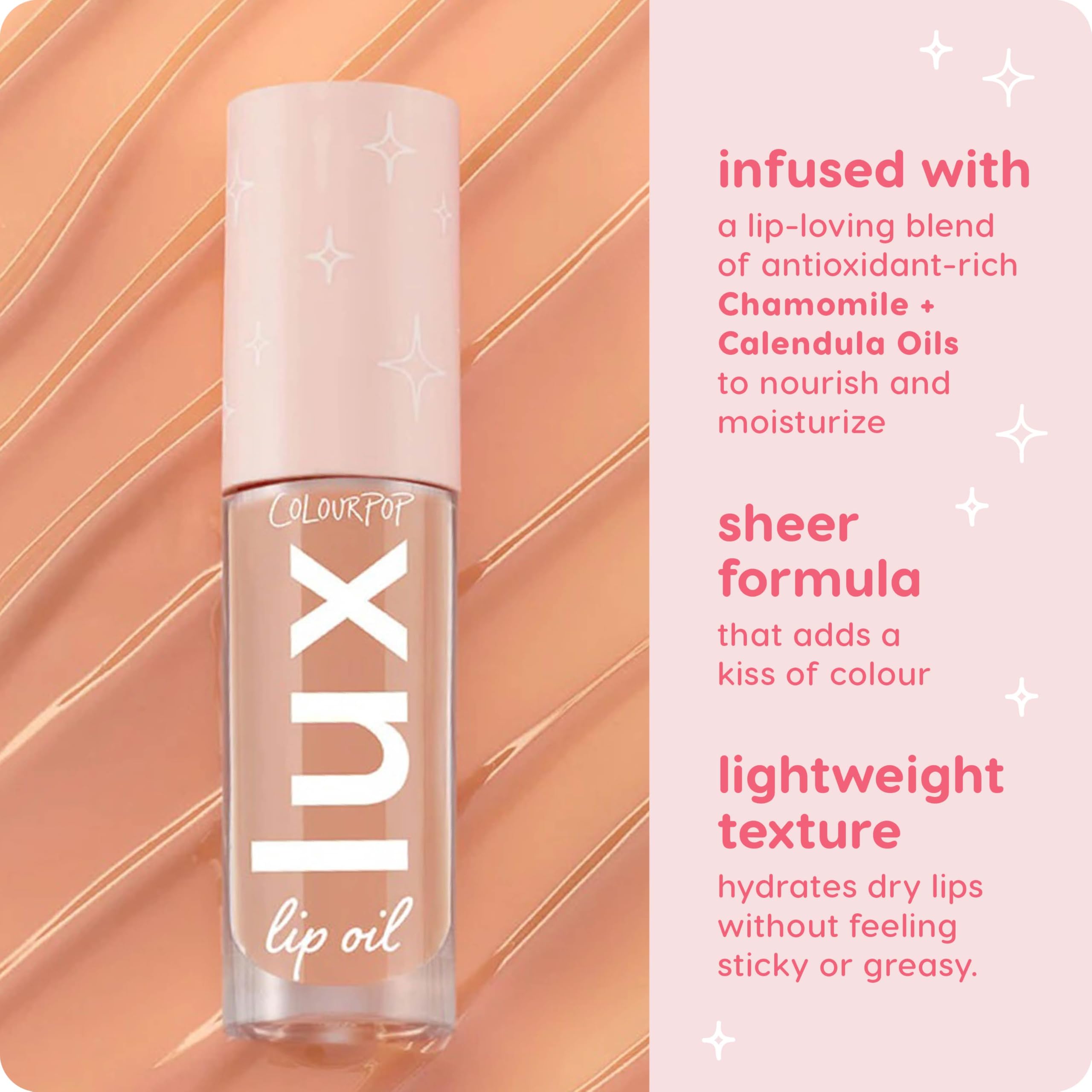 ColourPop Lux Lip Oil - Hydrating Sheer Tint with Chamomile & Calendula
