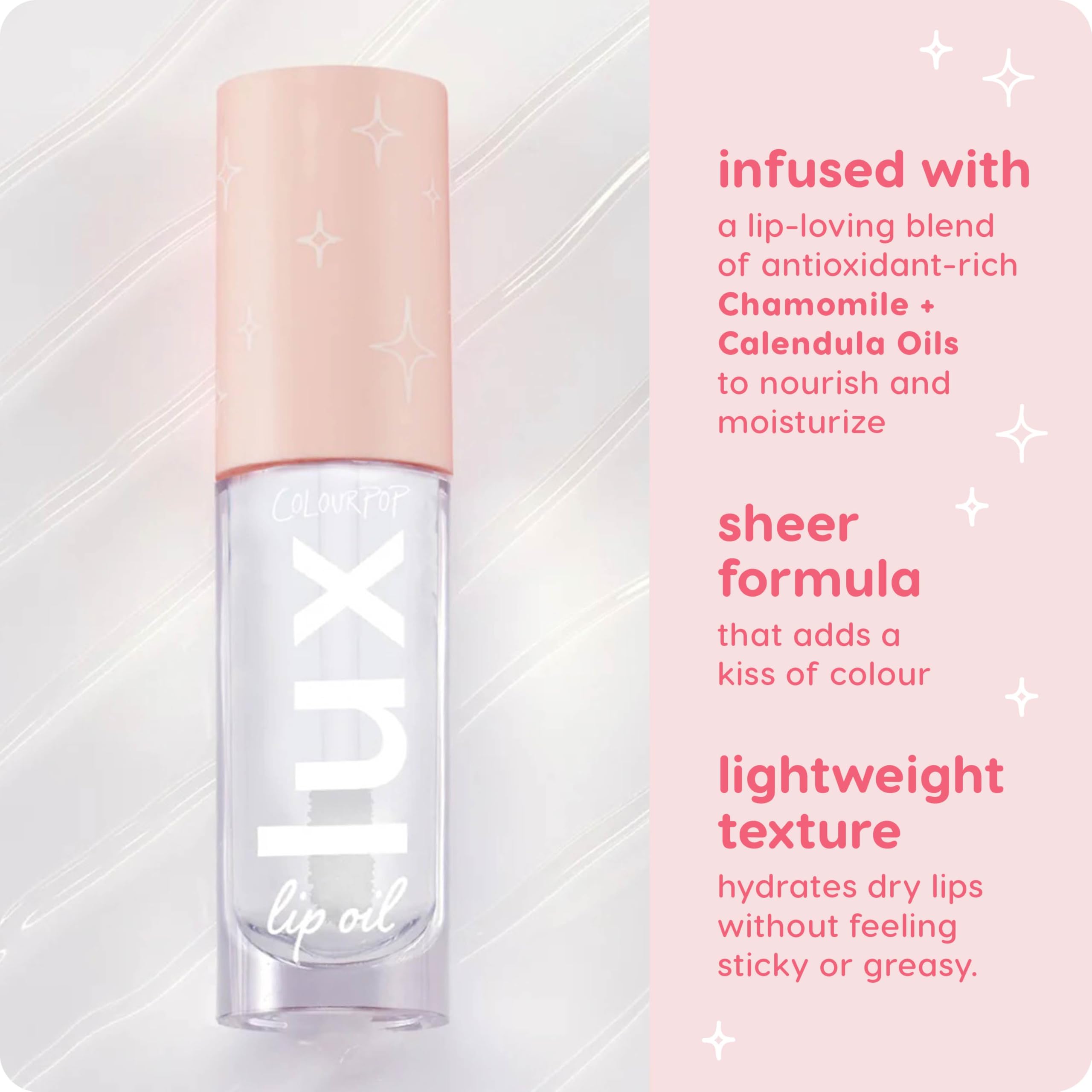 ColourPop Lux Lip Oil – Hydrating Sheer Tint, Non-Greasy Shine (0.16 oz)