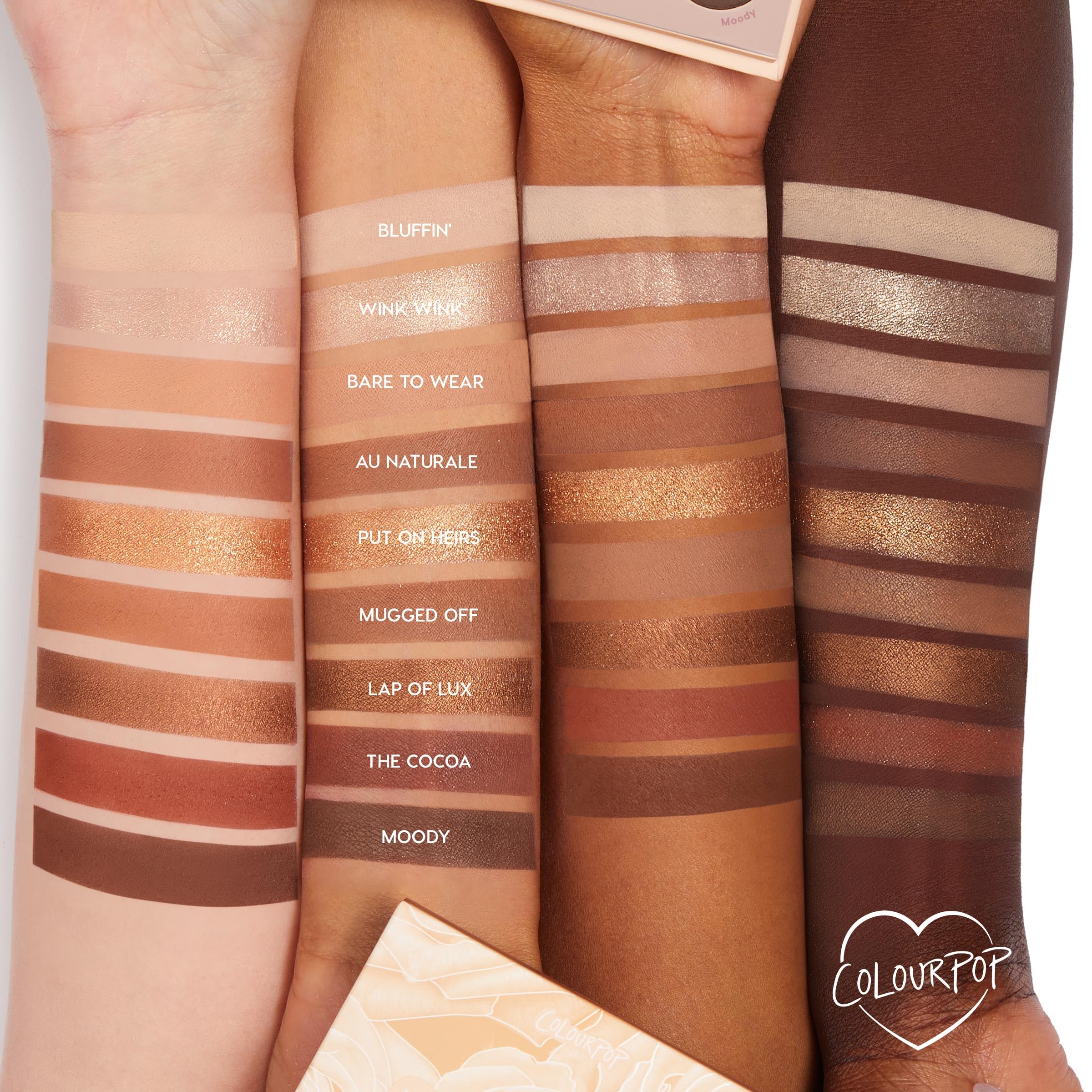 ColourPop Nude Mood Eyeshadow Palette – Brown & Copper Tones, Long-Wearing