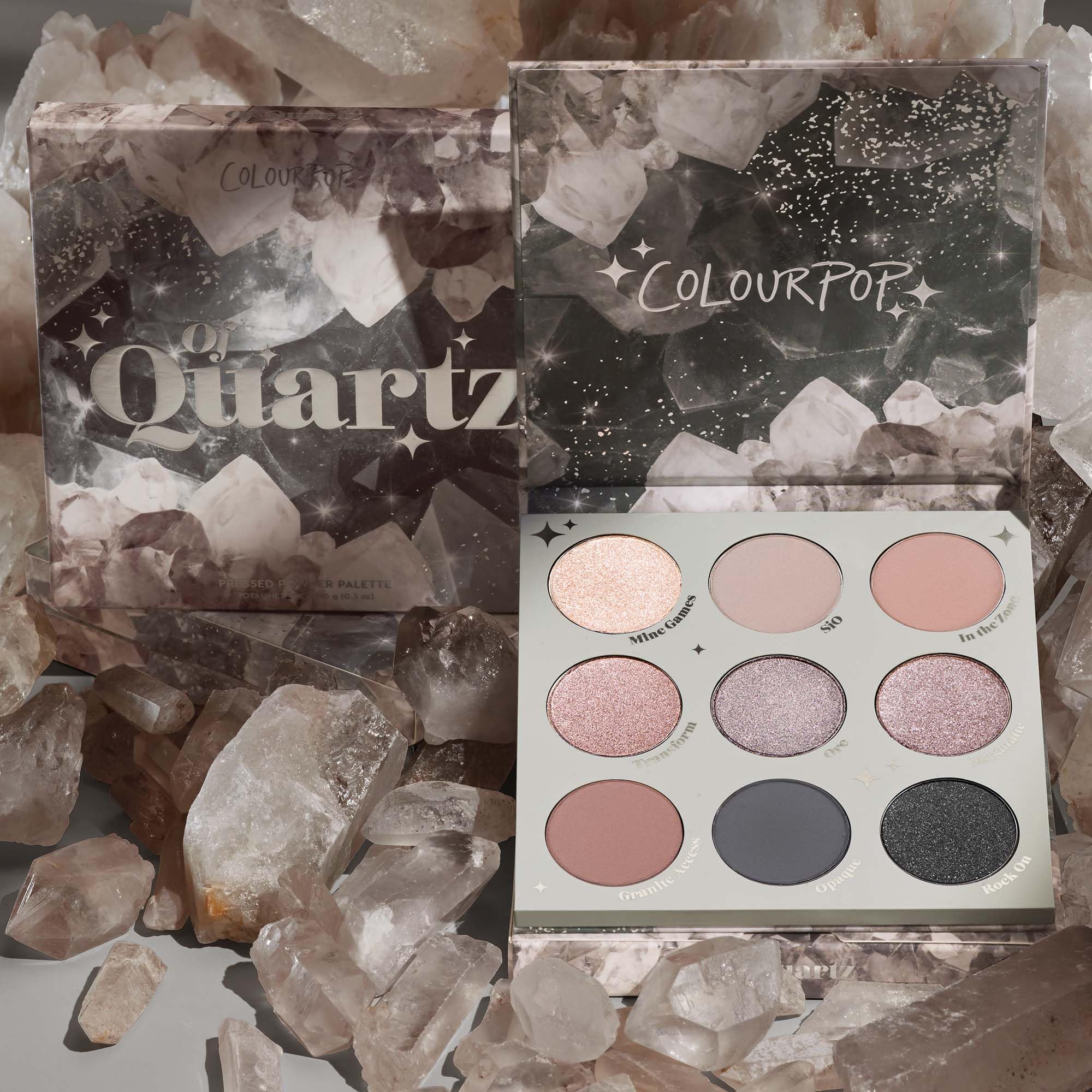 ColourPop Of Quartz Eyeshadow Palette – Neutral Taupe with Matte & Metallic Finishes (0.3 oz)