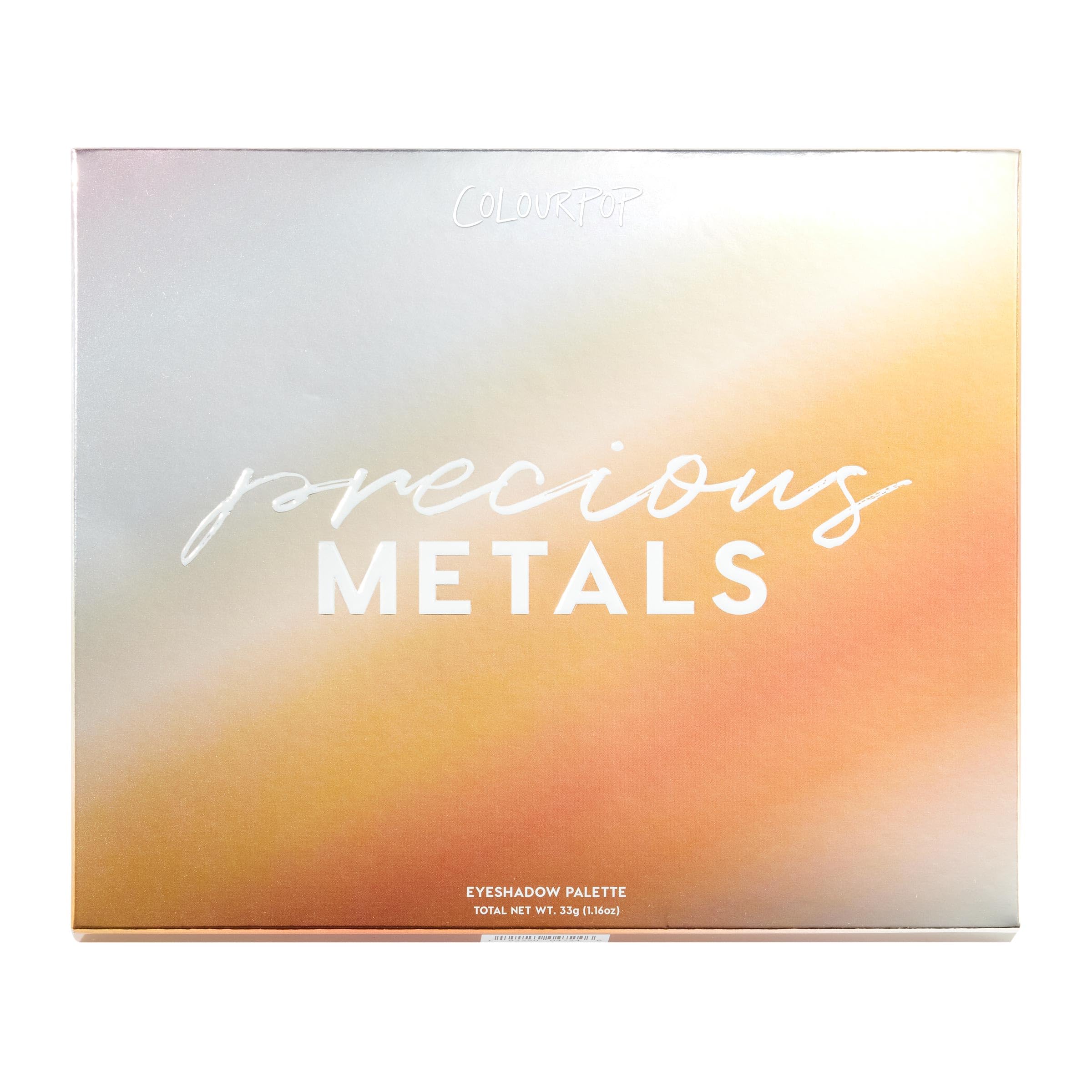 ColourPop Precious Metals Eyeshadow Palette – Matte, Metallic, Glitter & Sparkle Finishes