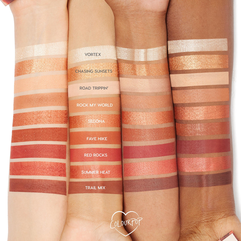 ColourPop Rock On Eyeshadow Palette – Warm Terracotta Shades, Matte & Metallic Finishes