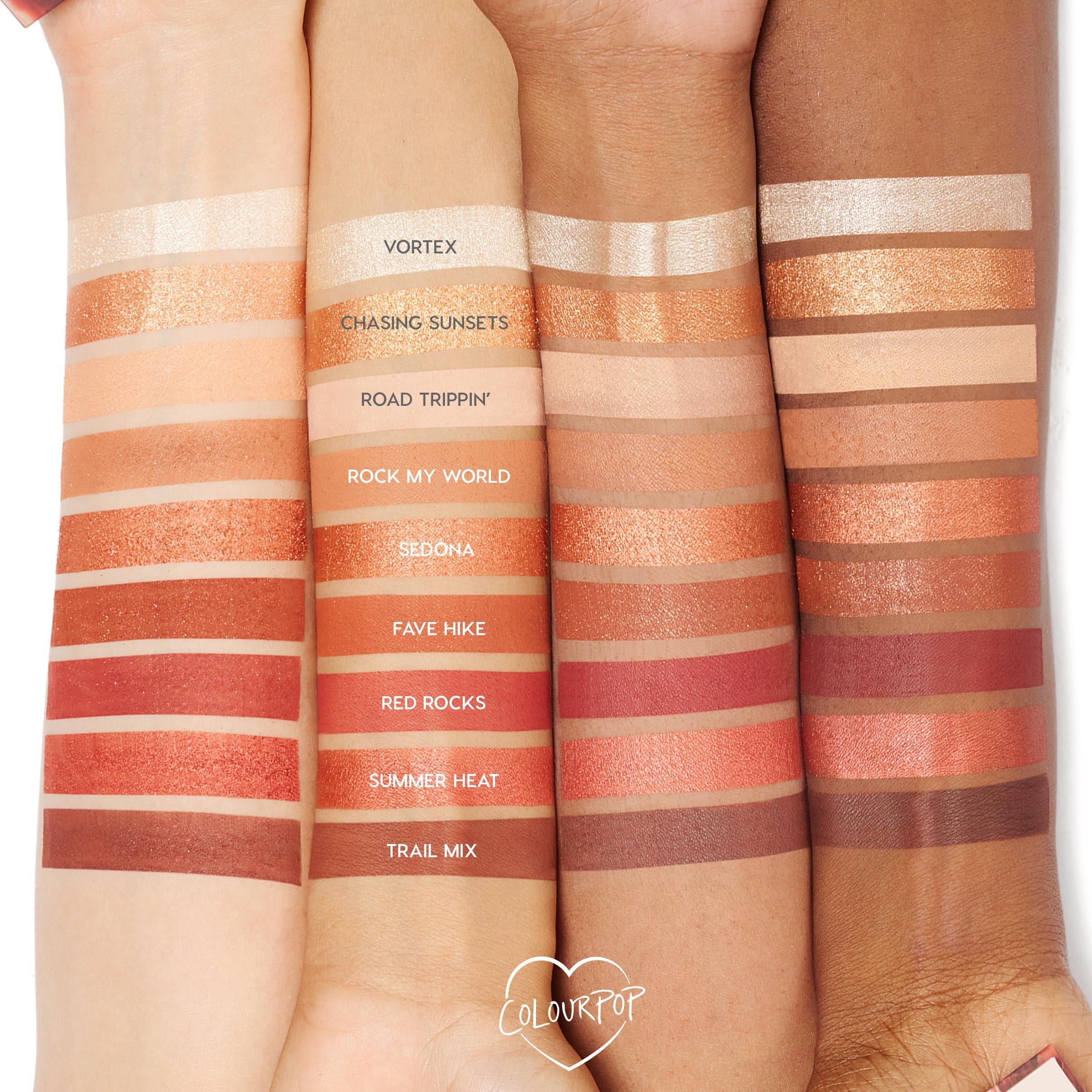 ColourPop Rock On Eyeshadow Palette – Warm Terracotta Shades, Matte & Metallic Finishes