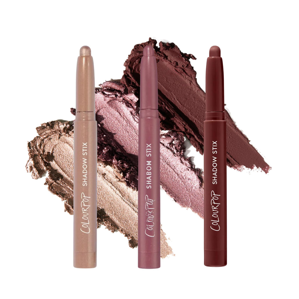 ColourPop Rose Goals Shadow Stix Kit – Matte & Shimmer Cream Eyeshadow Sticks (3 Count) – Vegan & Cruelty-Free