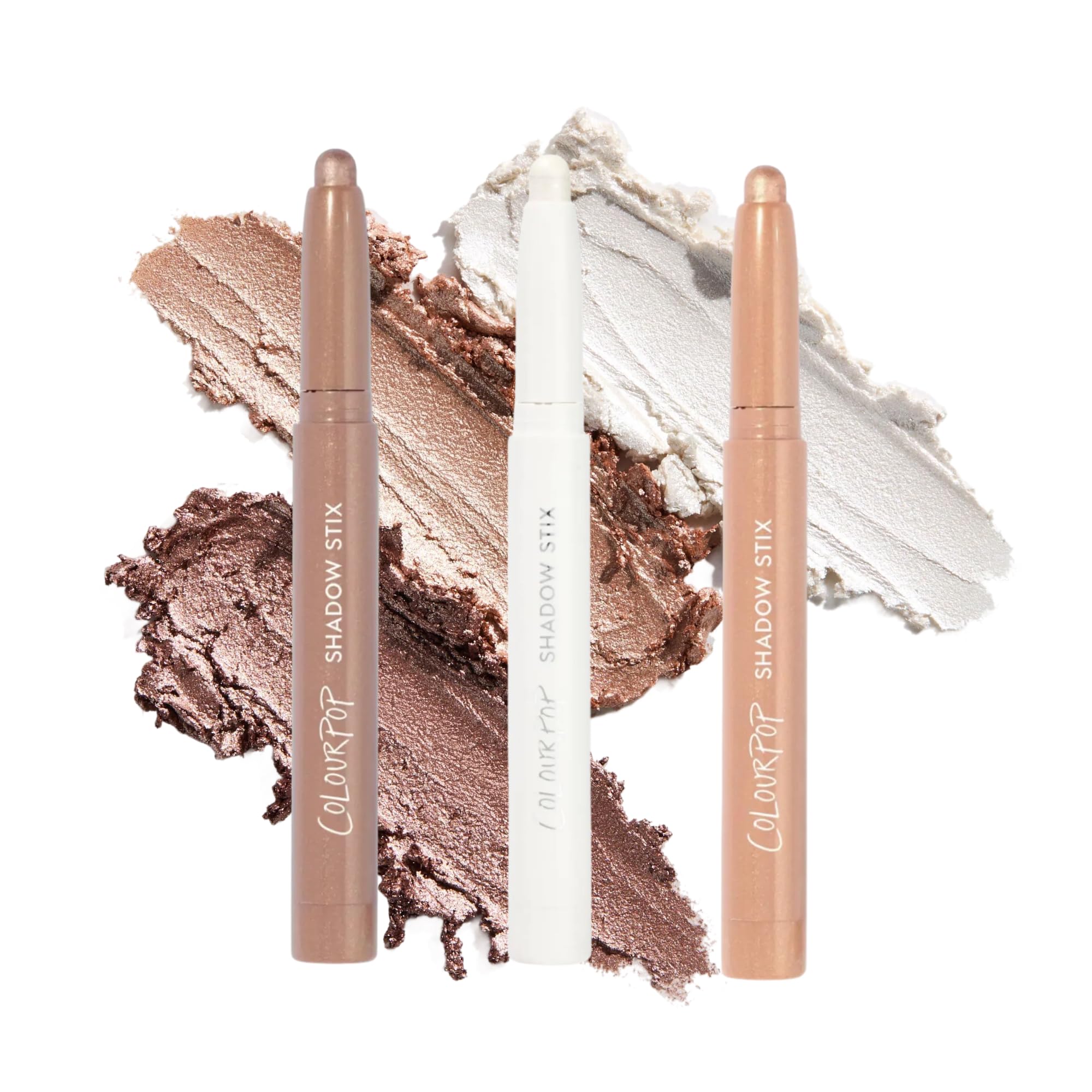 ColourPop Shadow Stix Metallic Neutrals Kit – Vegan, Cruelty-Free Cream Eyeshadow Trio