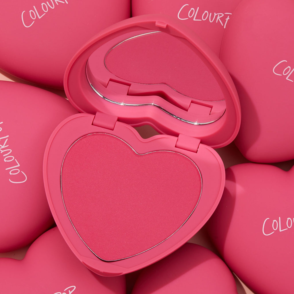 ColourPop Silky Powder Blush – Long-Wear, Buildable Cheek Color in Heart-Compact