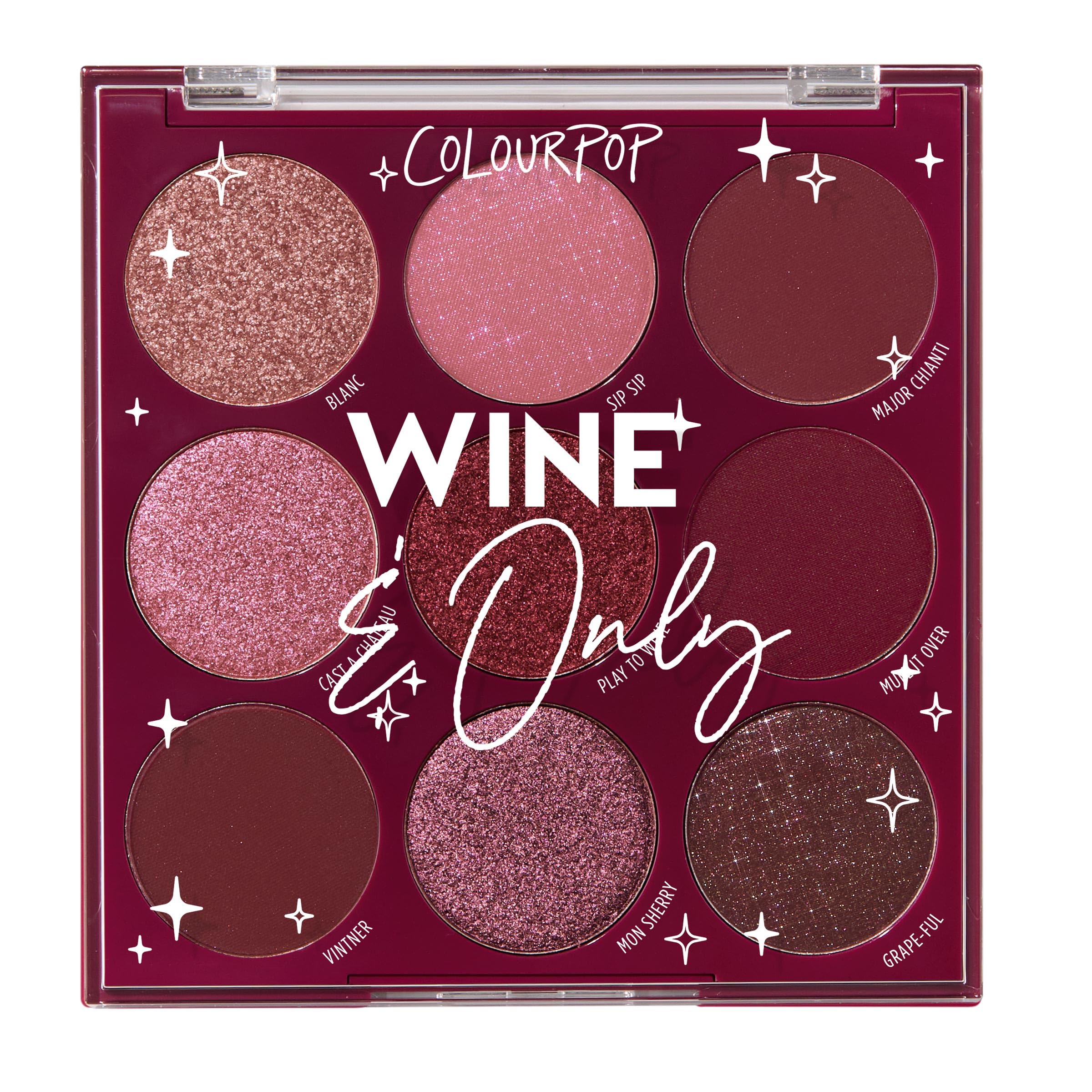 ColourPop Wine & Only Eyeshadow Palette – Deep Red & Burgundy, Matte, Metallic & Matte Sparkle Finishes