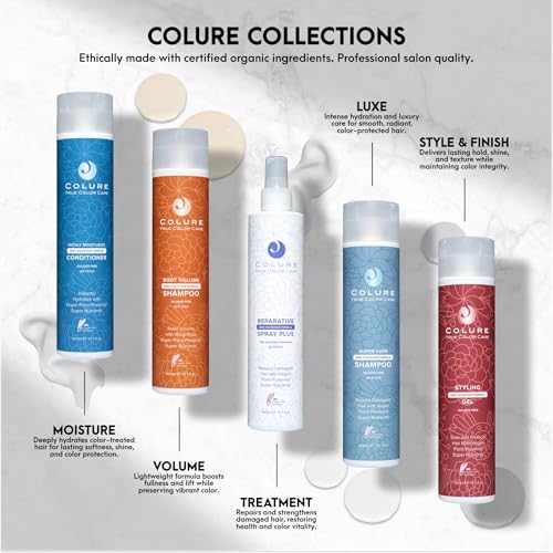 COLURE Body Volume Shampoo | Volumizing Cleanser for Fine Hair, 10 Fl Oz — Sulfate-Free, Color Care