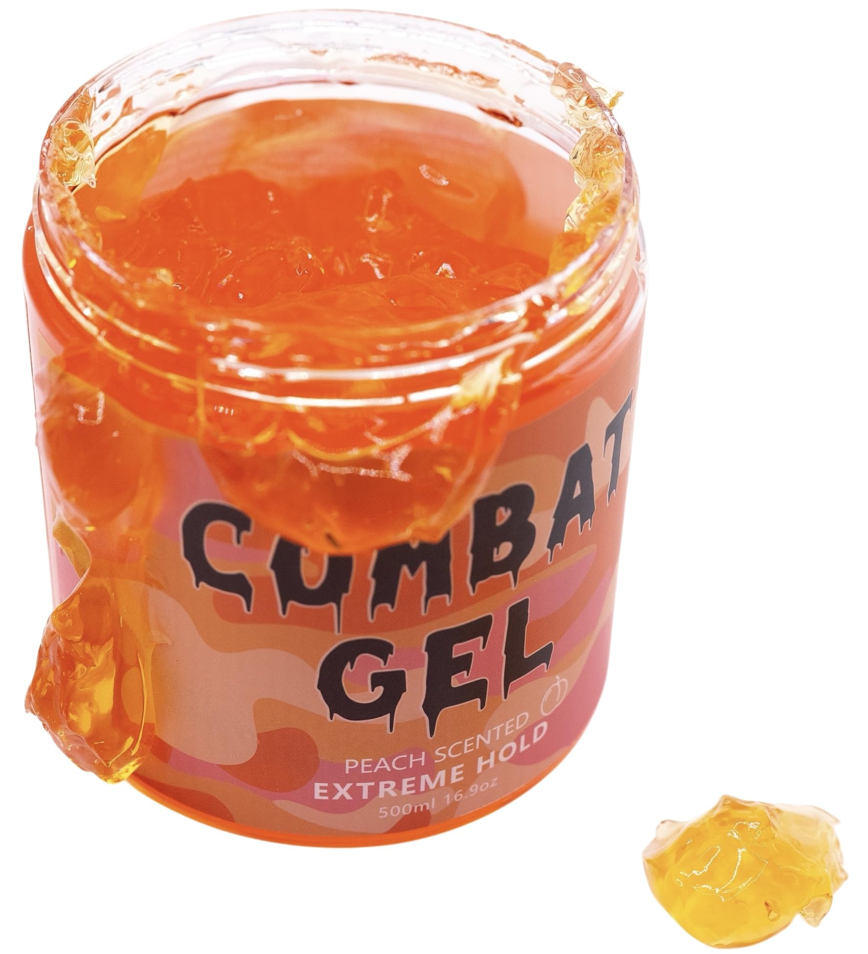 Combat Gel Extreme Hold Hair Gel Peach – 500 ml, Alcohol-Free & Cruelty-Free