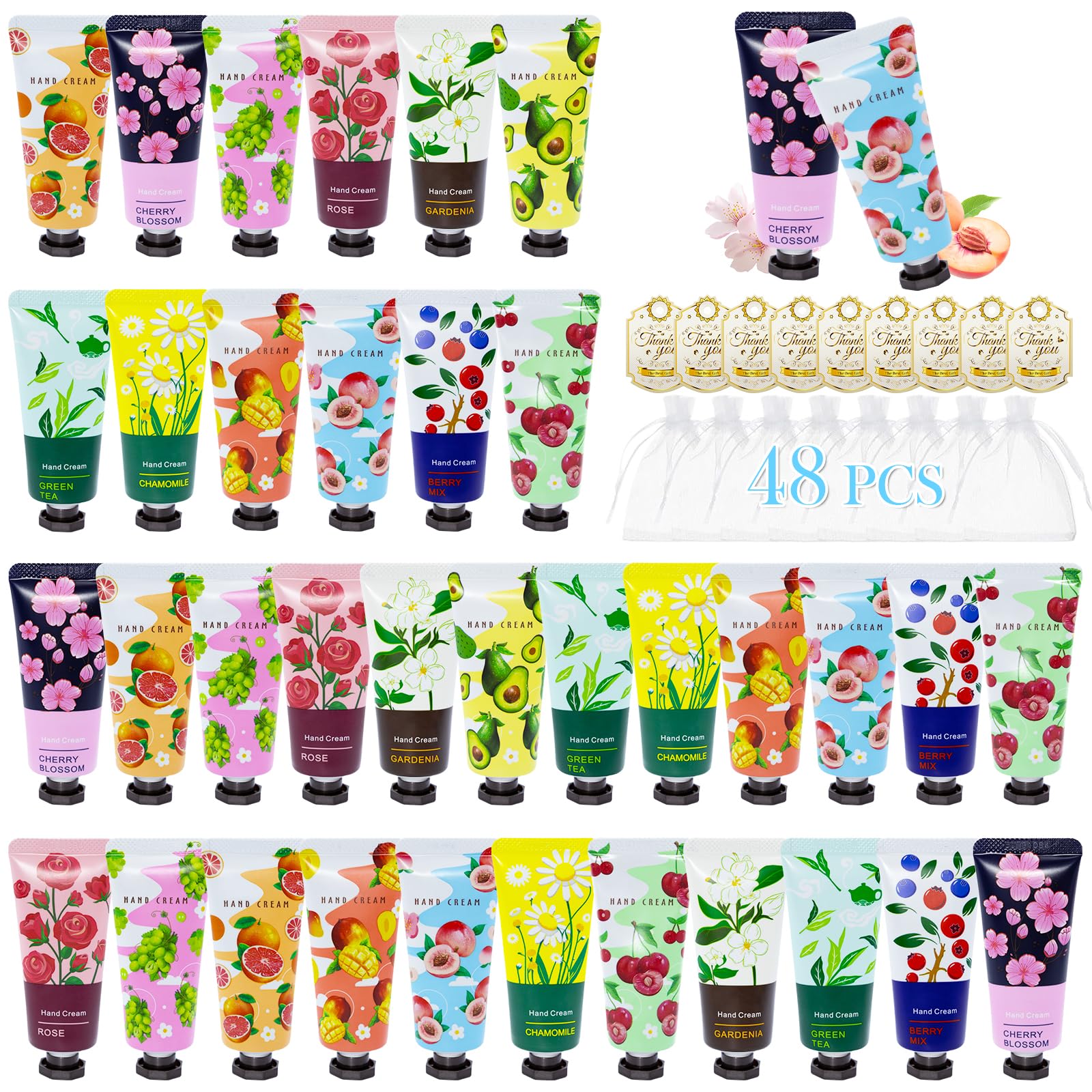 Comdian 48-Pack Hand Cream Set – Travel-Size Moisturizers & Gift Ready