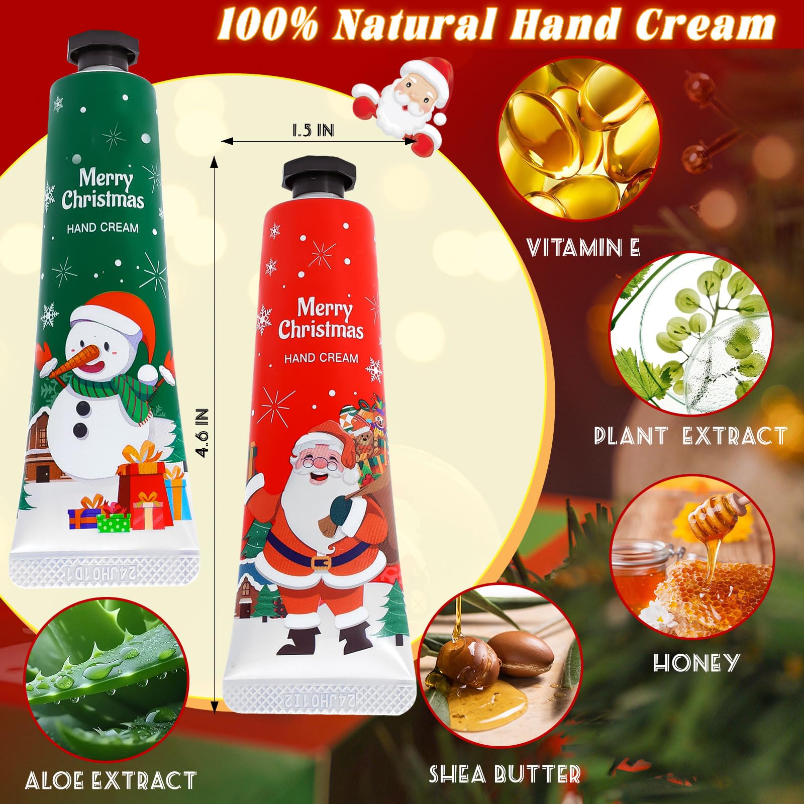 Comdian Christmas Hand Cream Set – 10 Pack Travel Size Moisturizers for Women