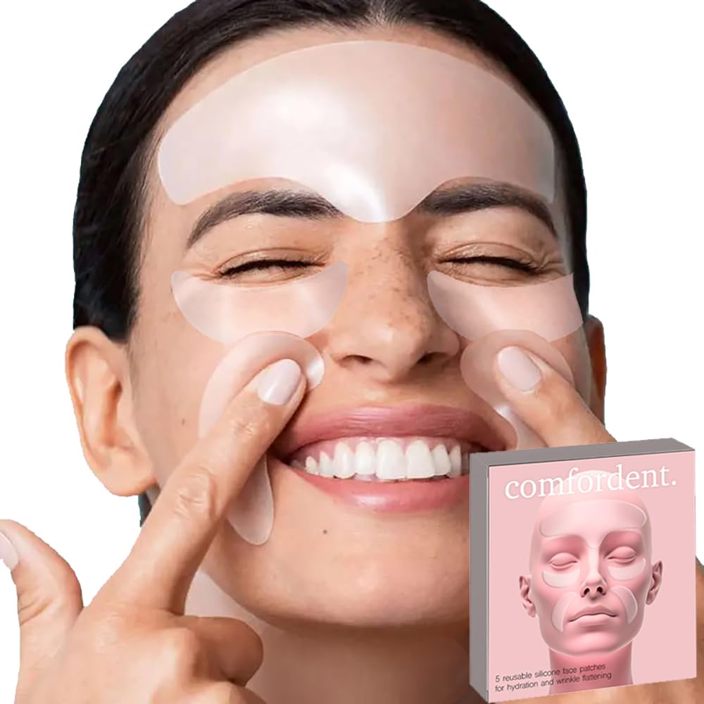 Comfordent Reusable Silicone Face Patches for Forehead & Fine Lines – Overnight Smoothing