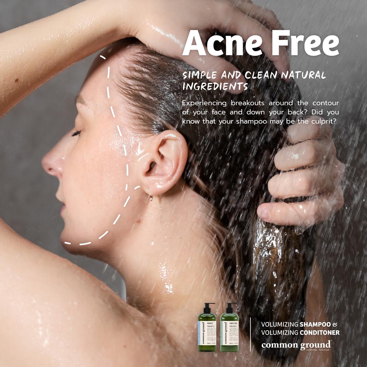 Common Ground Natural Shampoo & Conditioner Set — Paraben Free, Vegan, Plant-Based, Avocado Oil