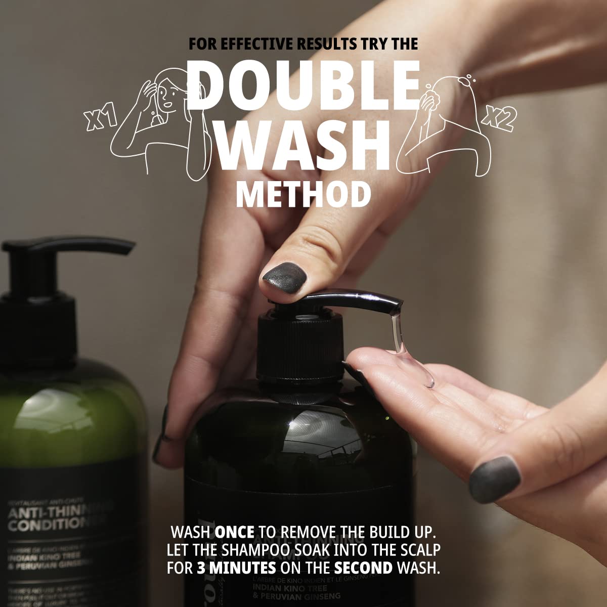 Common Ground Natural Anti-Thinning Shampoo - Bergamot & Rosemary, DHT-Blocking, Vegan & Cruelty-Free