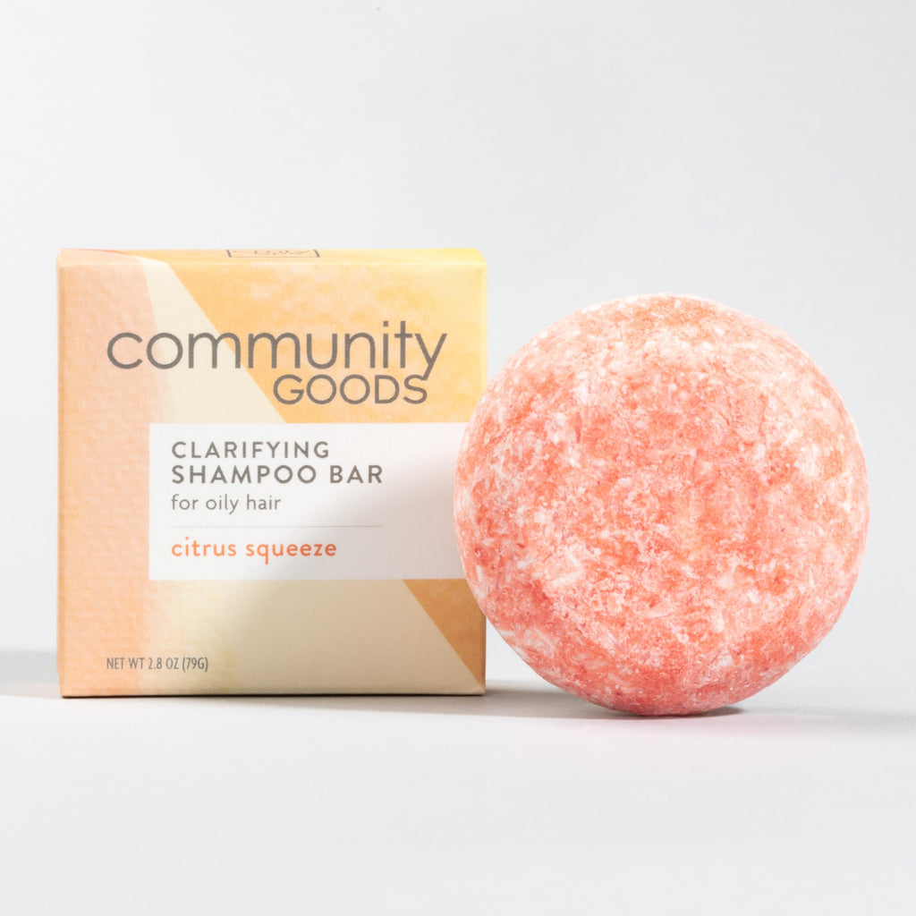 Community Goods Citrus Squeeze Shampoo Bar - Clarifies Oily Hair, pH Balanced