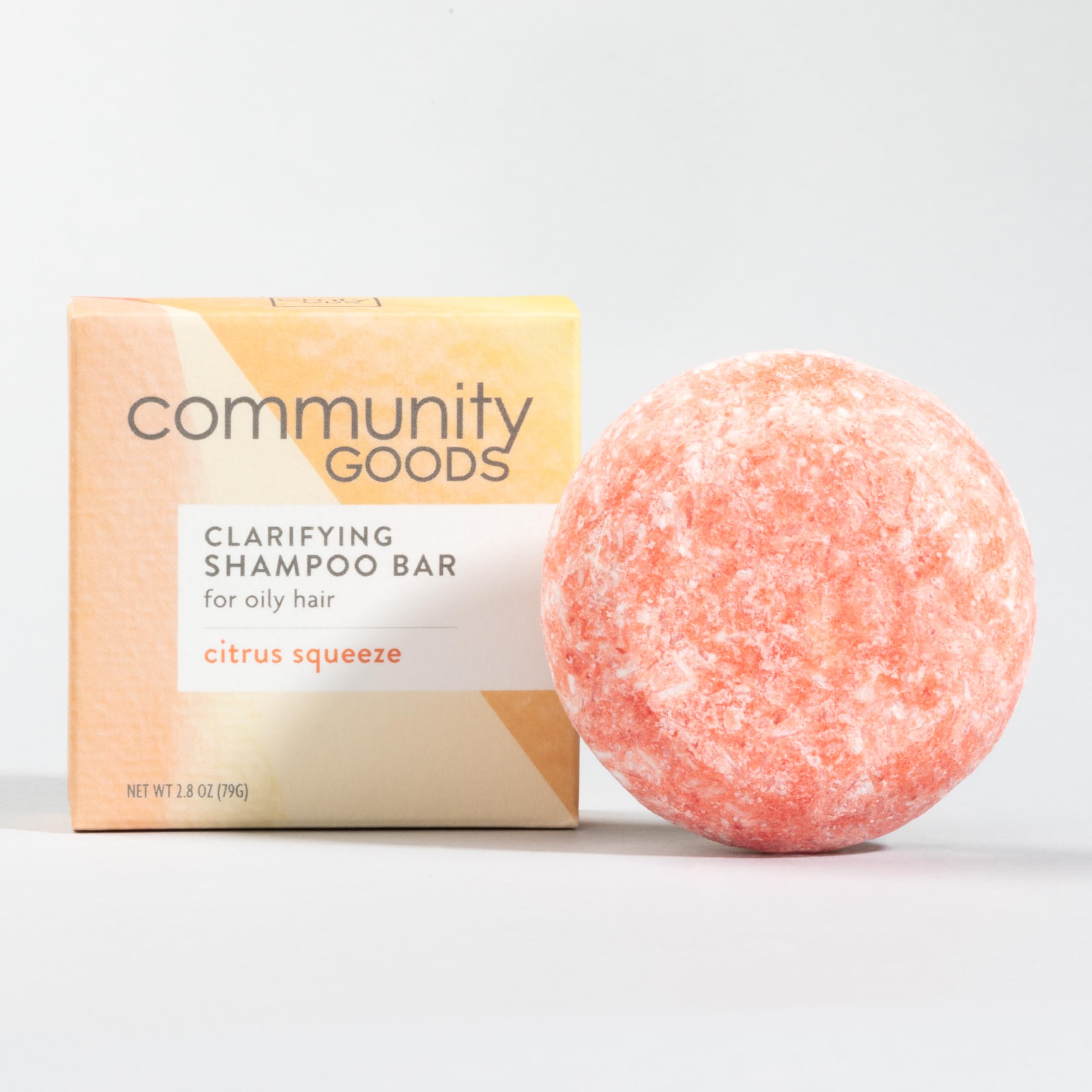 Community Goods Citrus Squeeze Shampoo Bar - Clarifies Oily Hair, pH Balanced