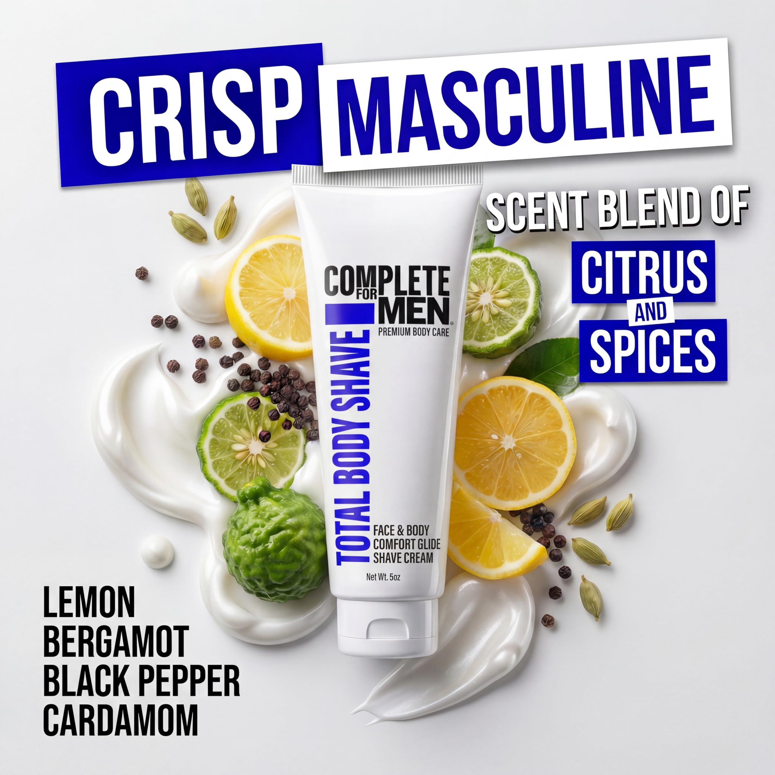 Complete For Men - Sensitive Skin Shaving Cream for Face & Body
