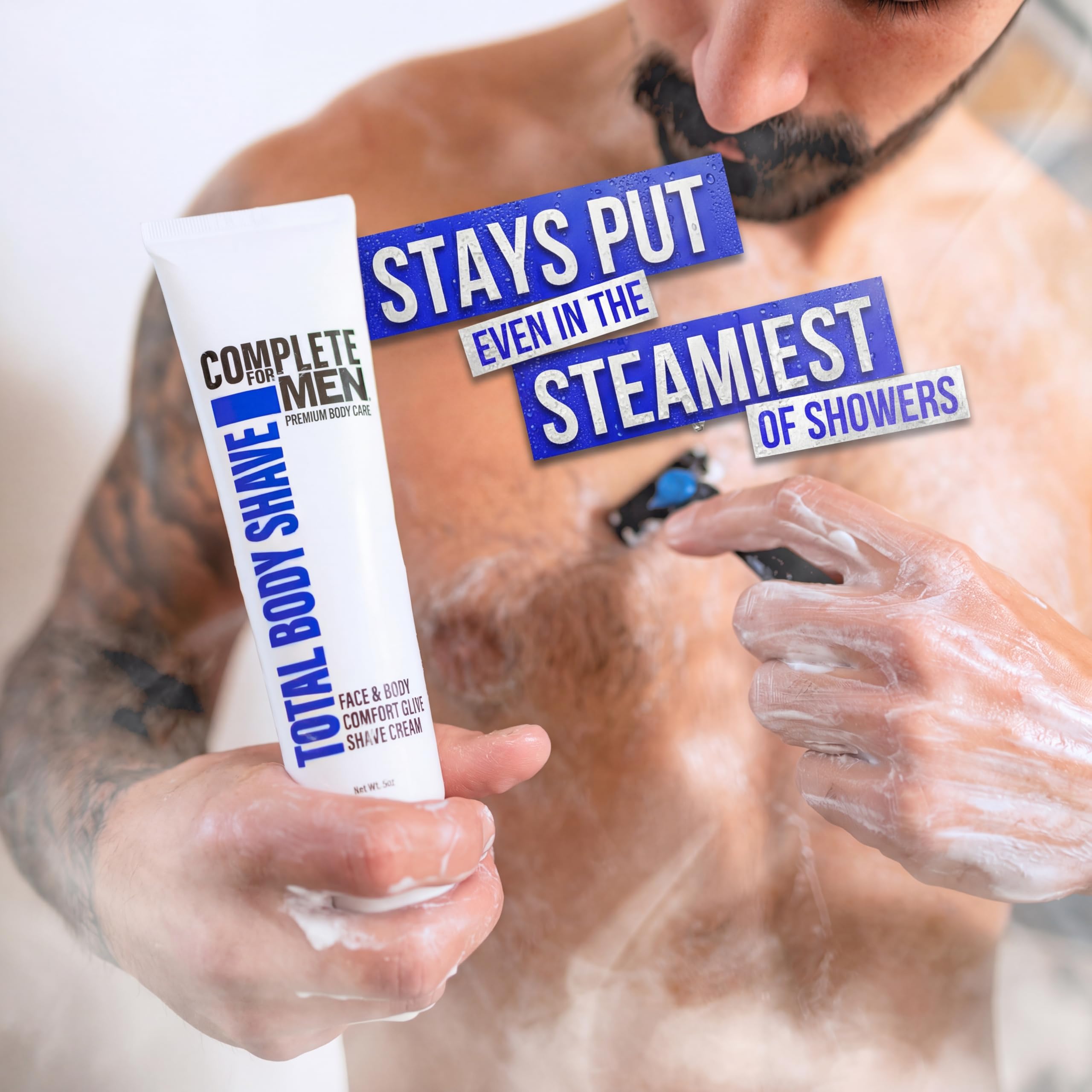 Complete For Men - Sensitive Skin Shaving Cream for Face & Body