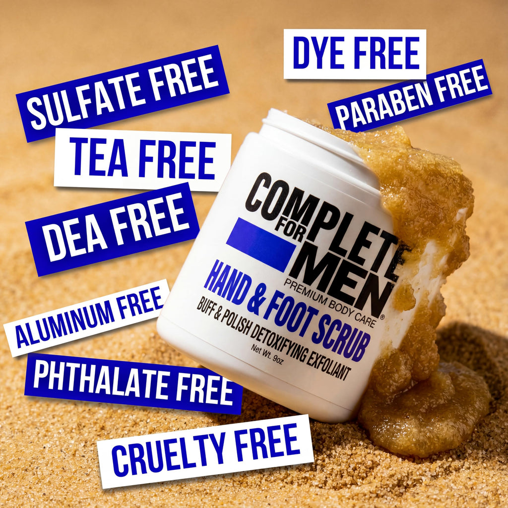 COMPLETE FOR MEN Hand & Foot Scrub – Exfoliating Sugar Scrub for Dry Skin