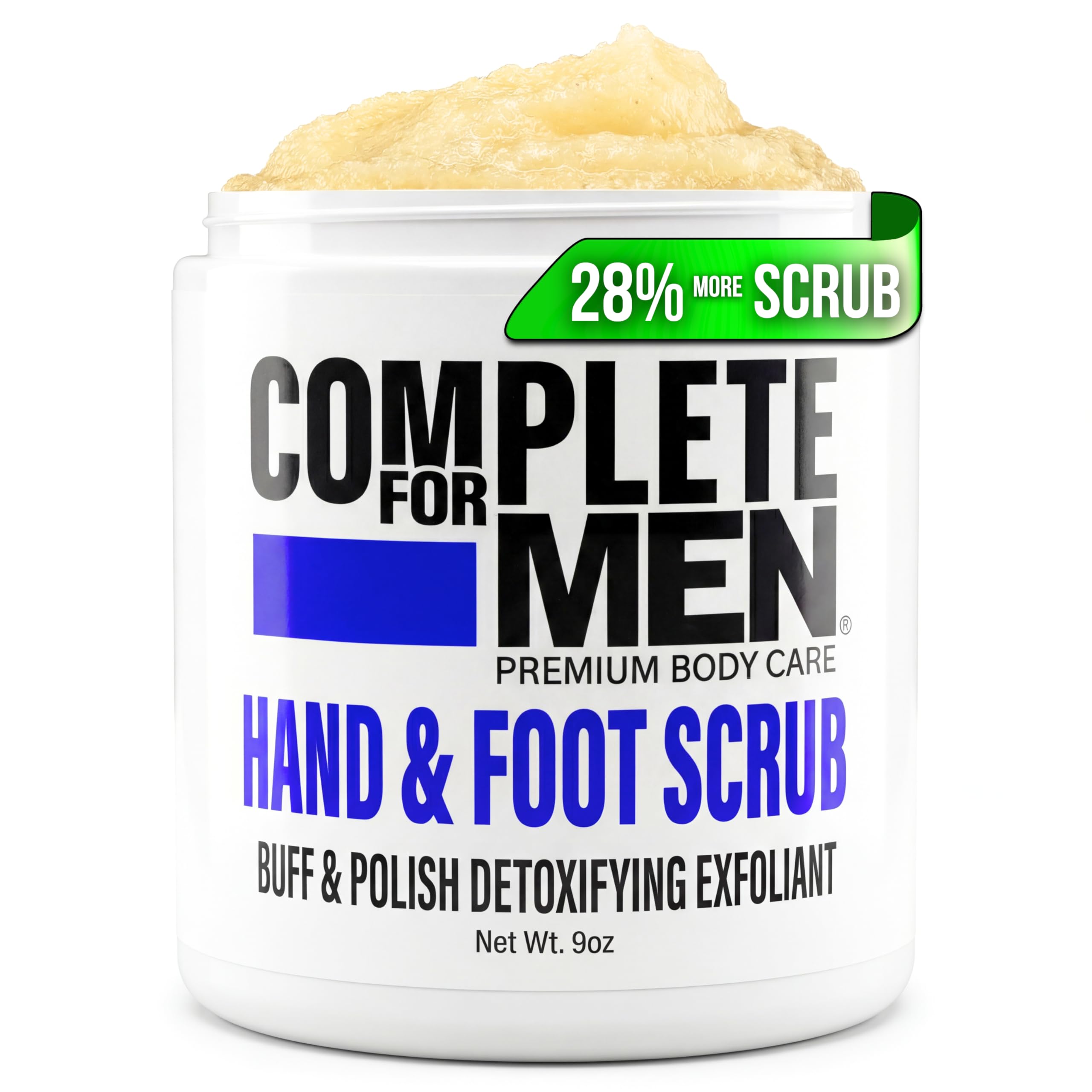 COMPLETE FOR MEN Hand & Foot Scrub – Exfoliating Sugar Scrub for Dry Skin